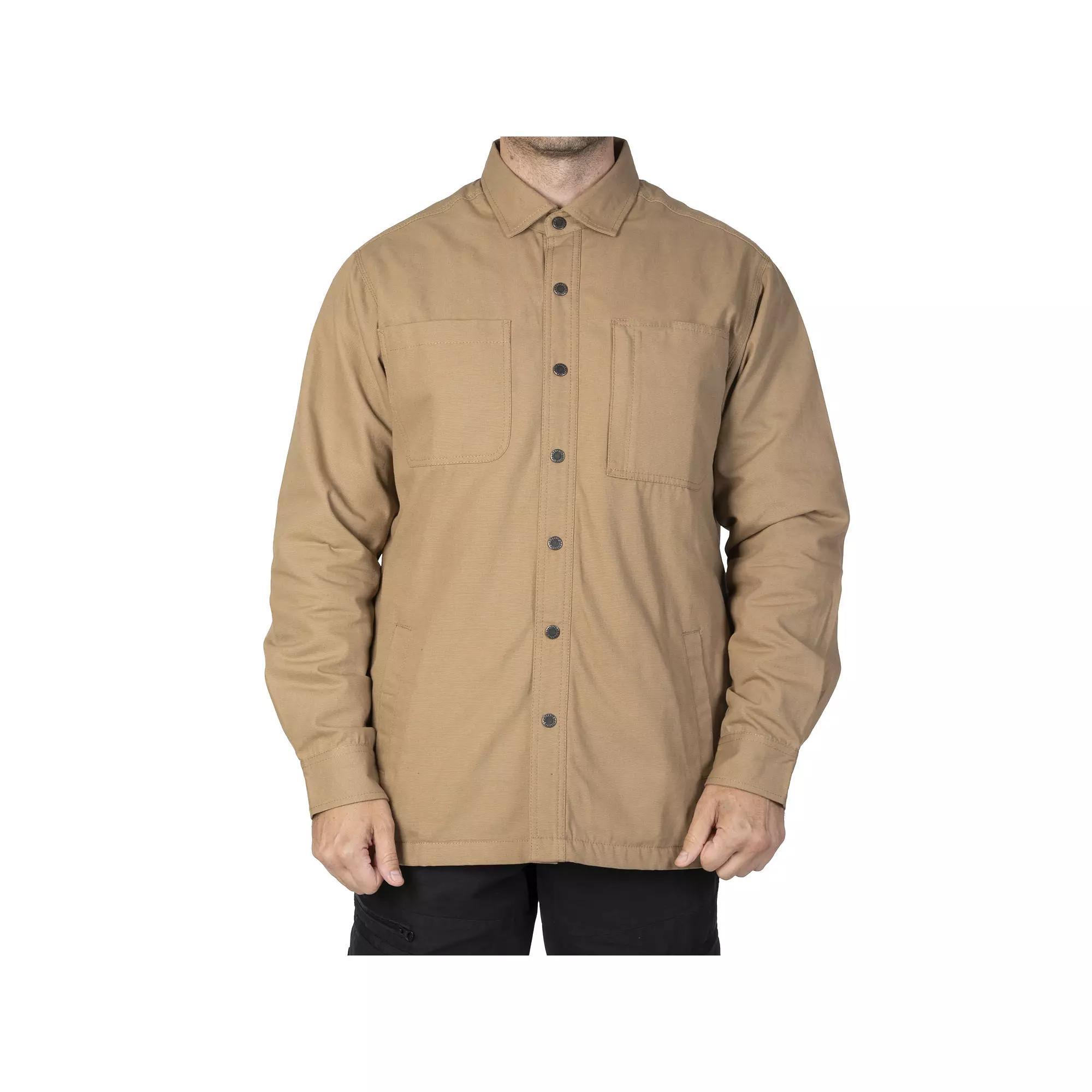 Men's Sonoma Goods For Life® Fleece-Lined Canvas Shirt Jacket, Size: Medium, Green Product Image