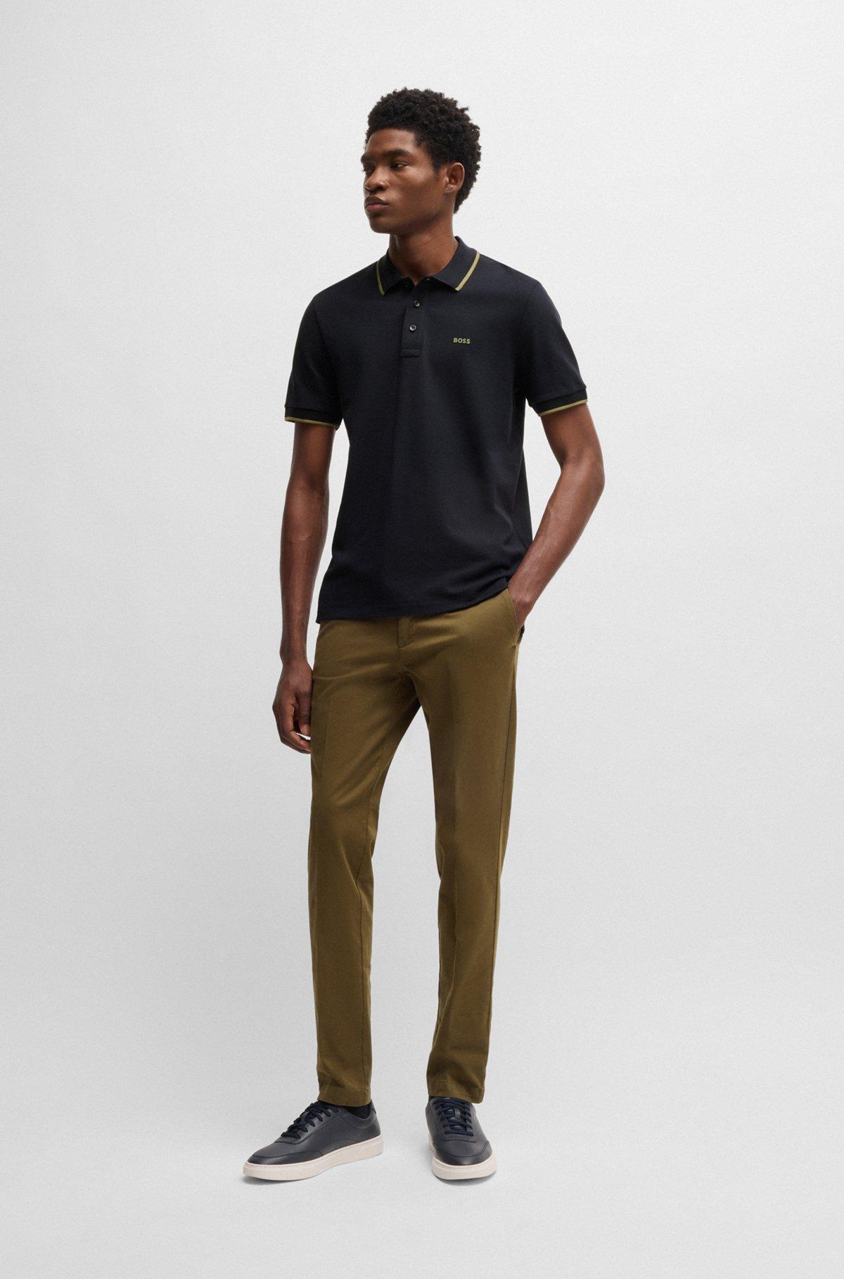 Cotton-piqué polo shirt with logo detail Product Image