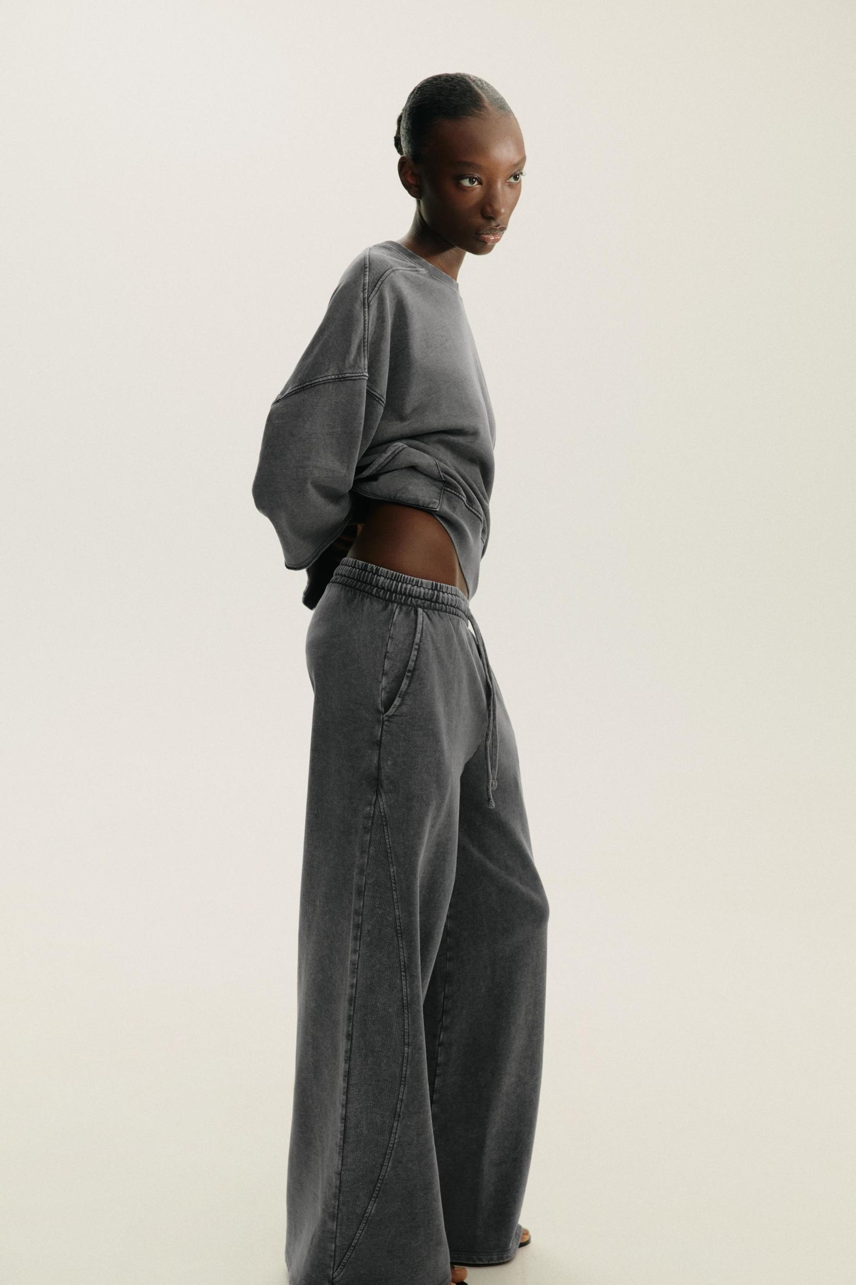 WASHED EFFECT PANTS Product Image
