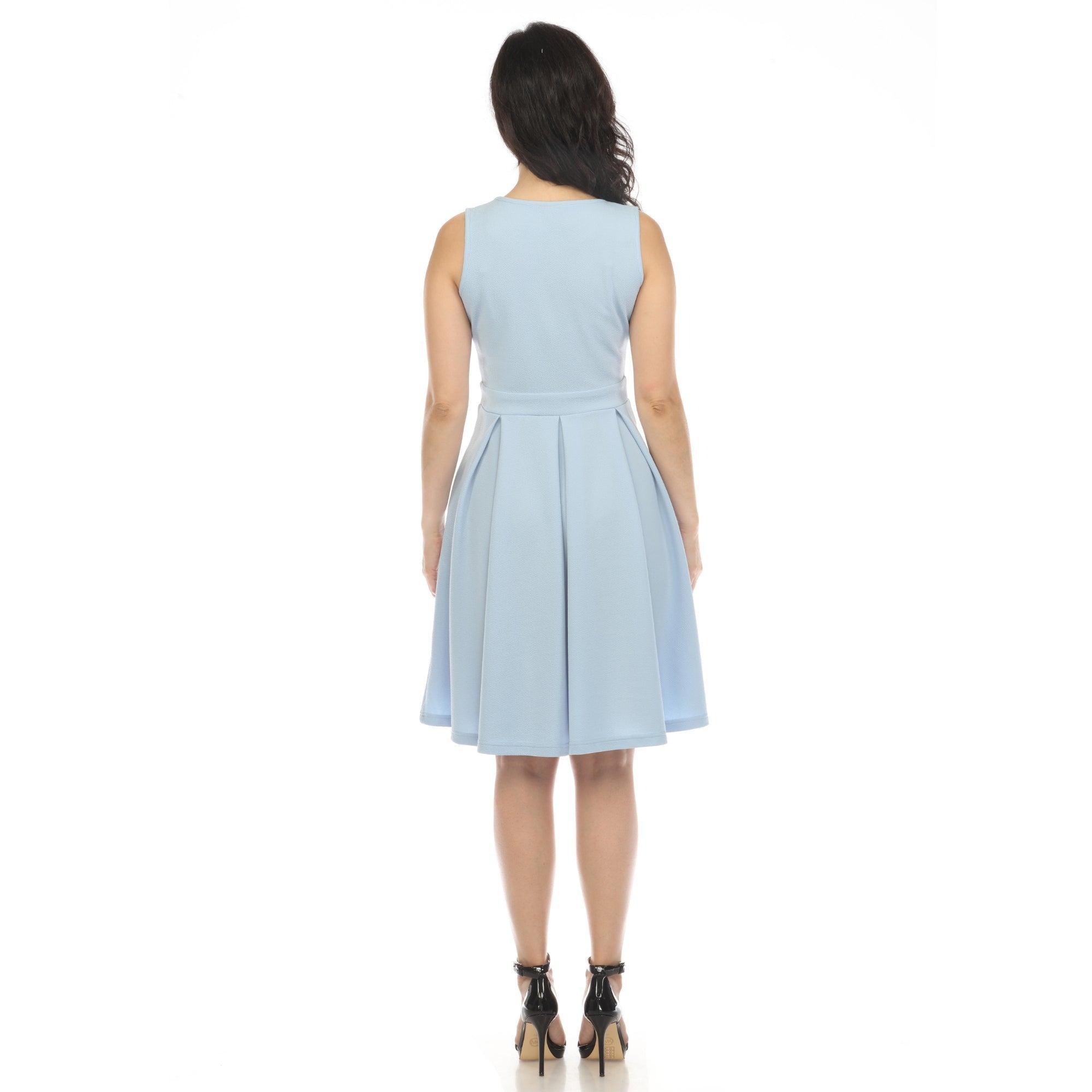 Women's Solid Fit and Flare Dress Female Product Image