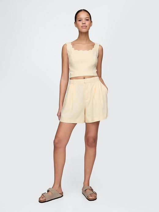 365 High Rise Linen-Blend Shorts Product Image