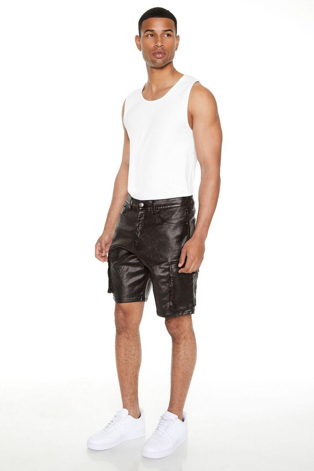Coated Stretch-Denim Shorts | Forever 21 Product Image