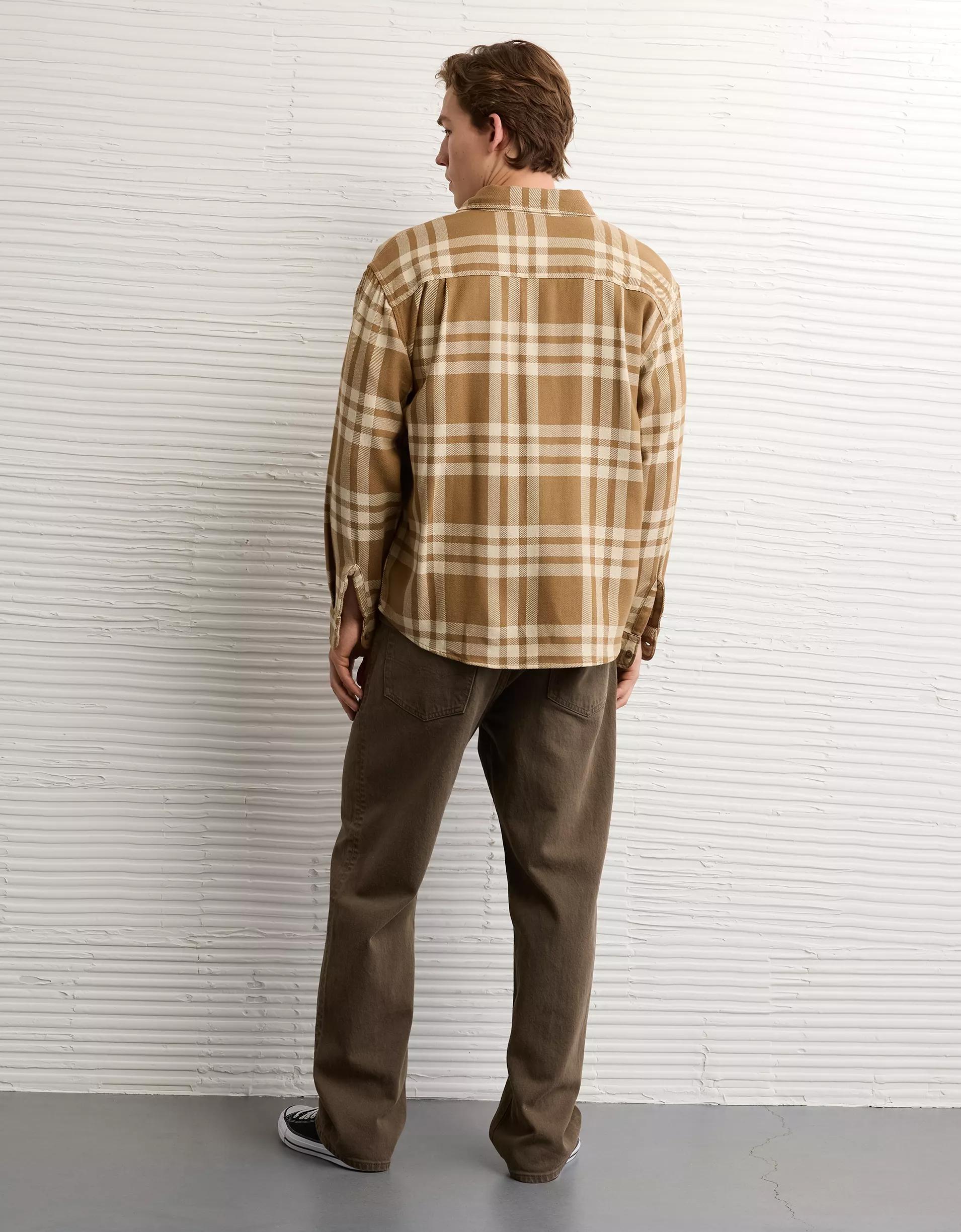 AE Textured Flannel Shirt Product Image