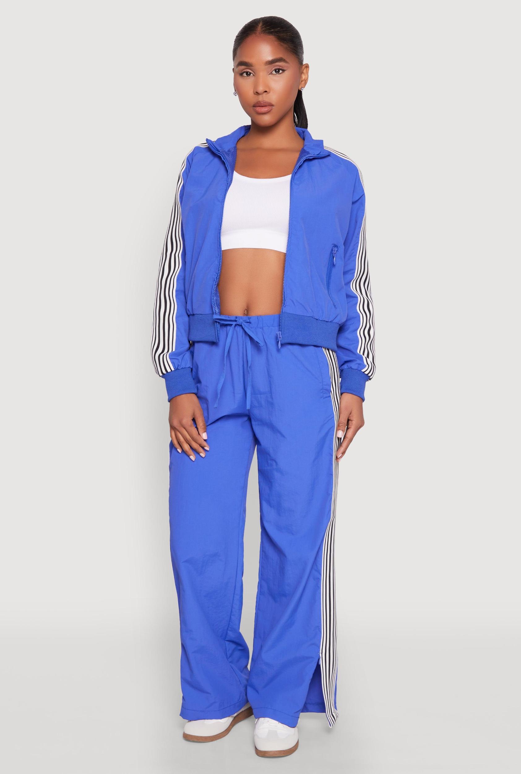Womens Contrast Trim Mock Neck Track Jacket Product Image