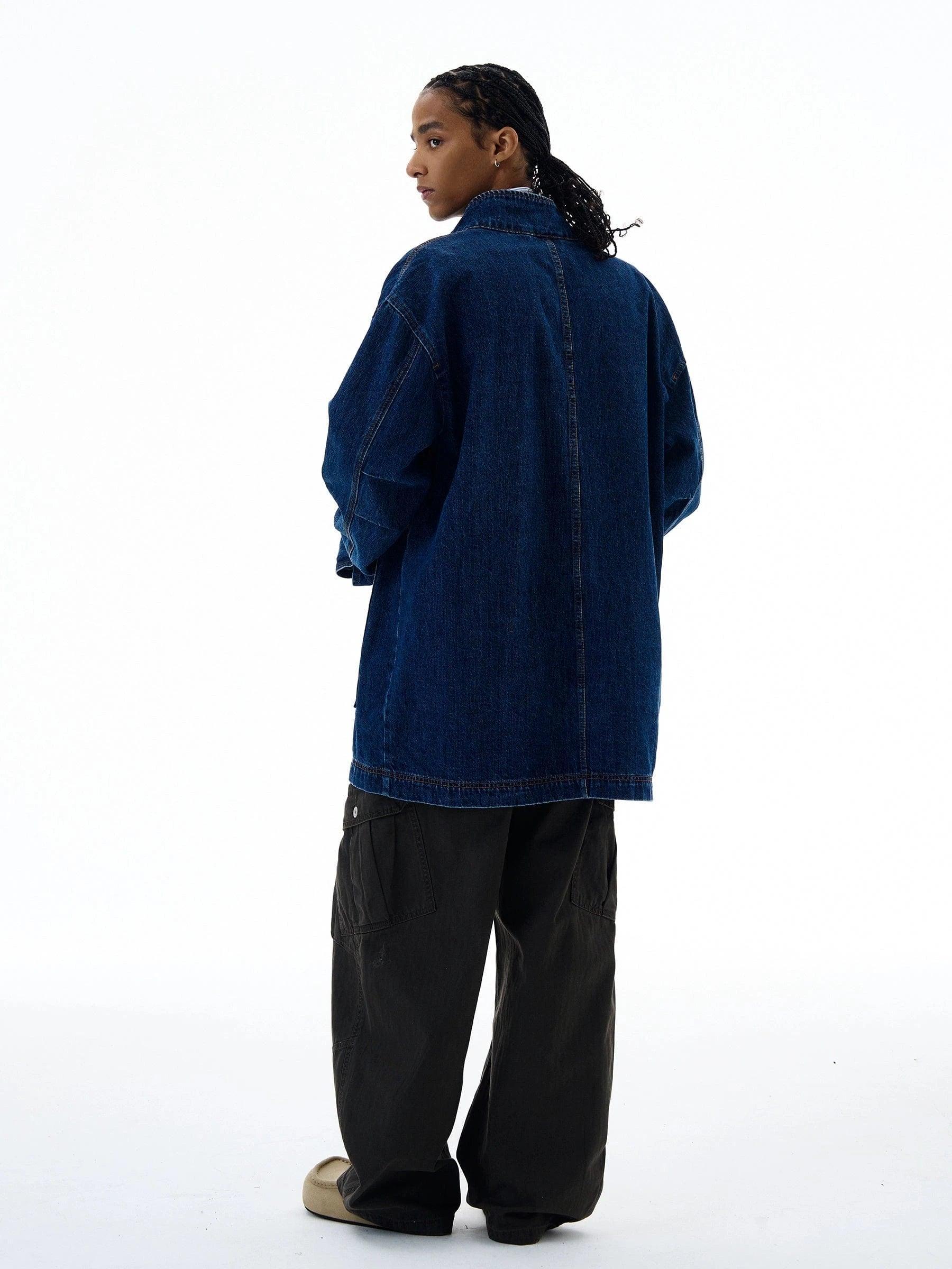 RT No. 19549 OVERSIZE NAVY BLUE DENIM JK Product Image