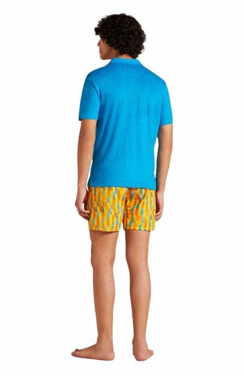 Mens Pyramid Linen Polo Shirt Product Image