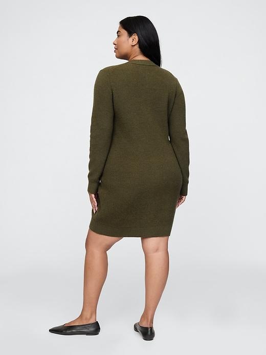Shaker-Stitch Mini Sweater Dress Product Image