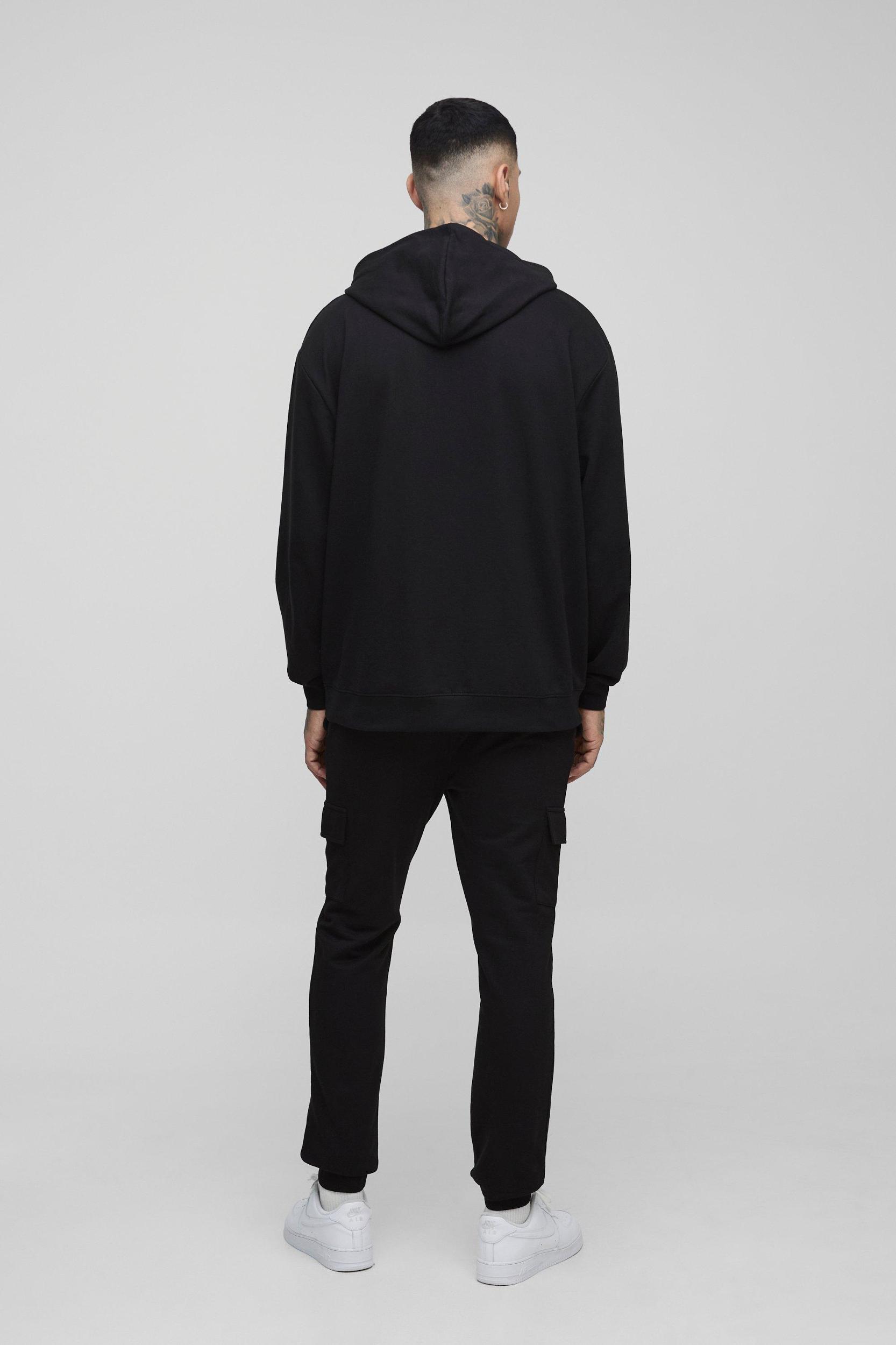 Tall 260GSM Loopback Skinny Fit Basic Cargo Joggers | boohooMAN USA Product Image