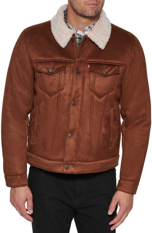 Men's Levi's® Faux-Shearling Trucker Jacket, Size: Large, Brown Product Image