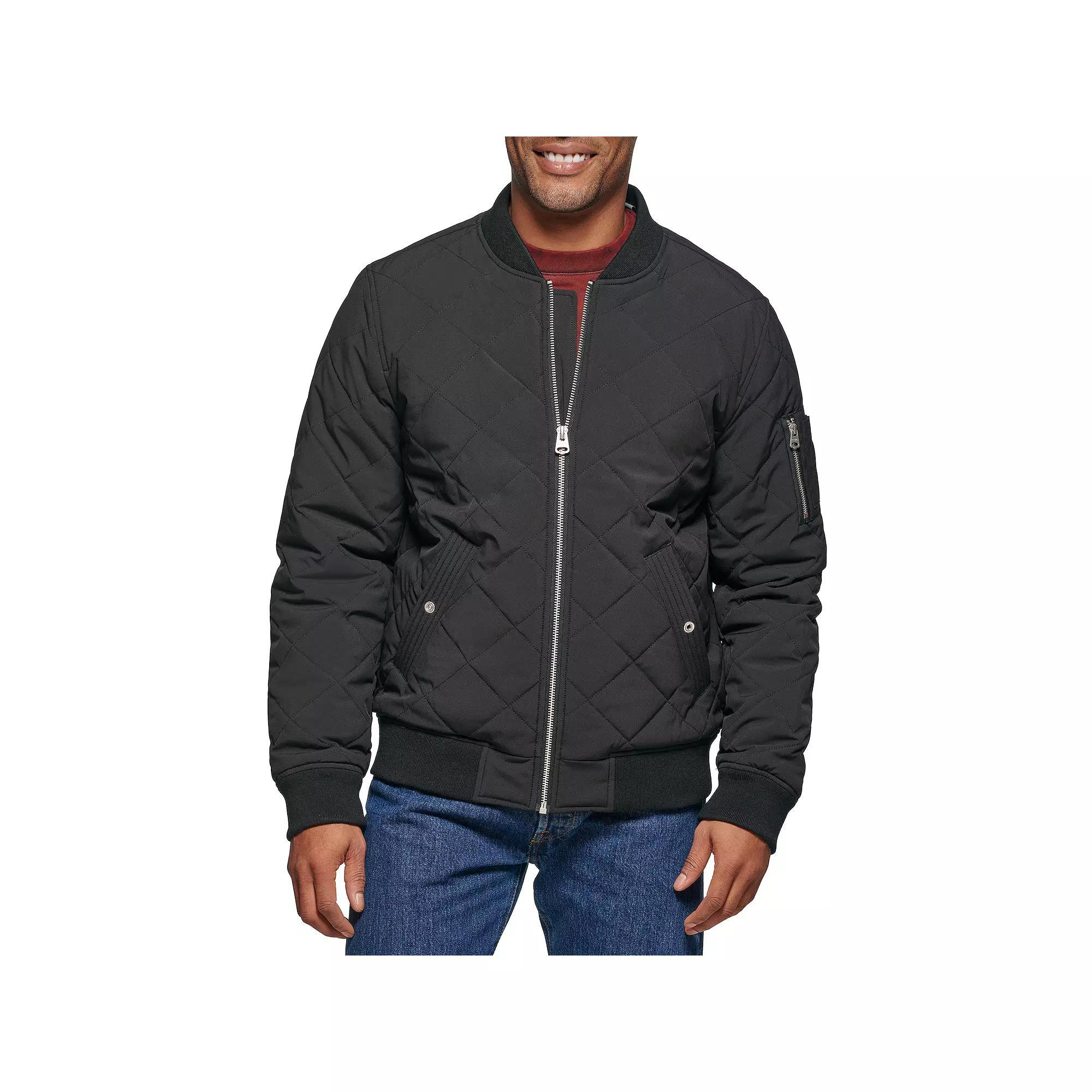 Mens Levis Diamond Quilted Bomber Jacket Brown Brown Product Image