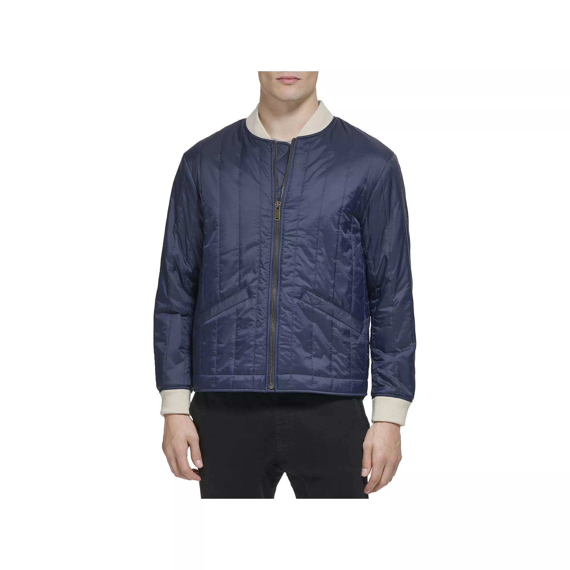 Men's Dockers® Bomber Jacket with Vertical Quilting, Size: XL, Black Product Image