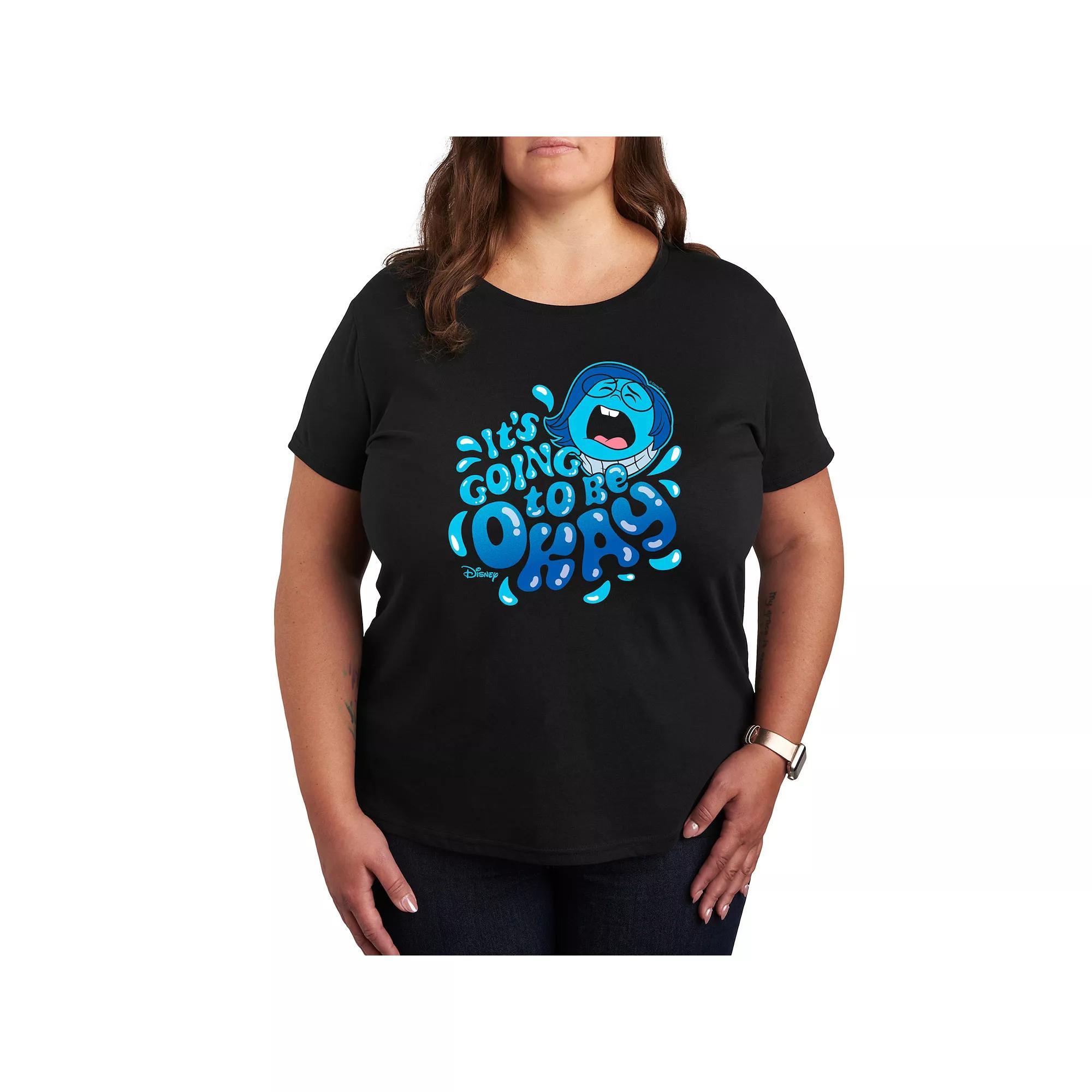 Disney / Pixars Inside Out 2 Sadness Plus Size Its Going To Be OK Graphic Tee, Womens Product Image