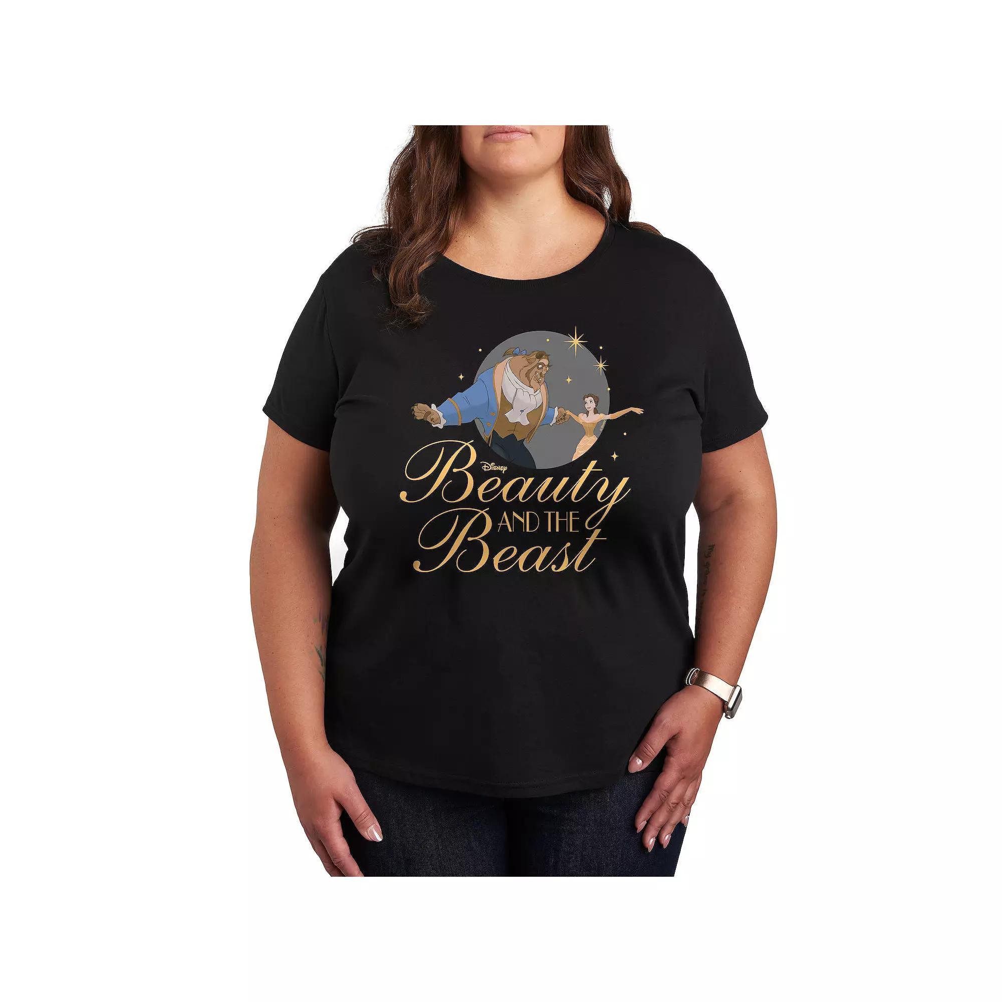 Disney Princess Plus Beauty And Beast Graphic Tee, Womens Product Image