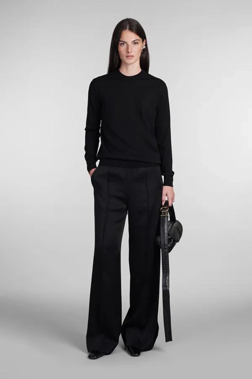 JIL SANDER Black Wool Crew Neck Sweater Product Image