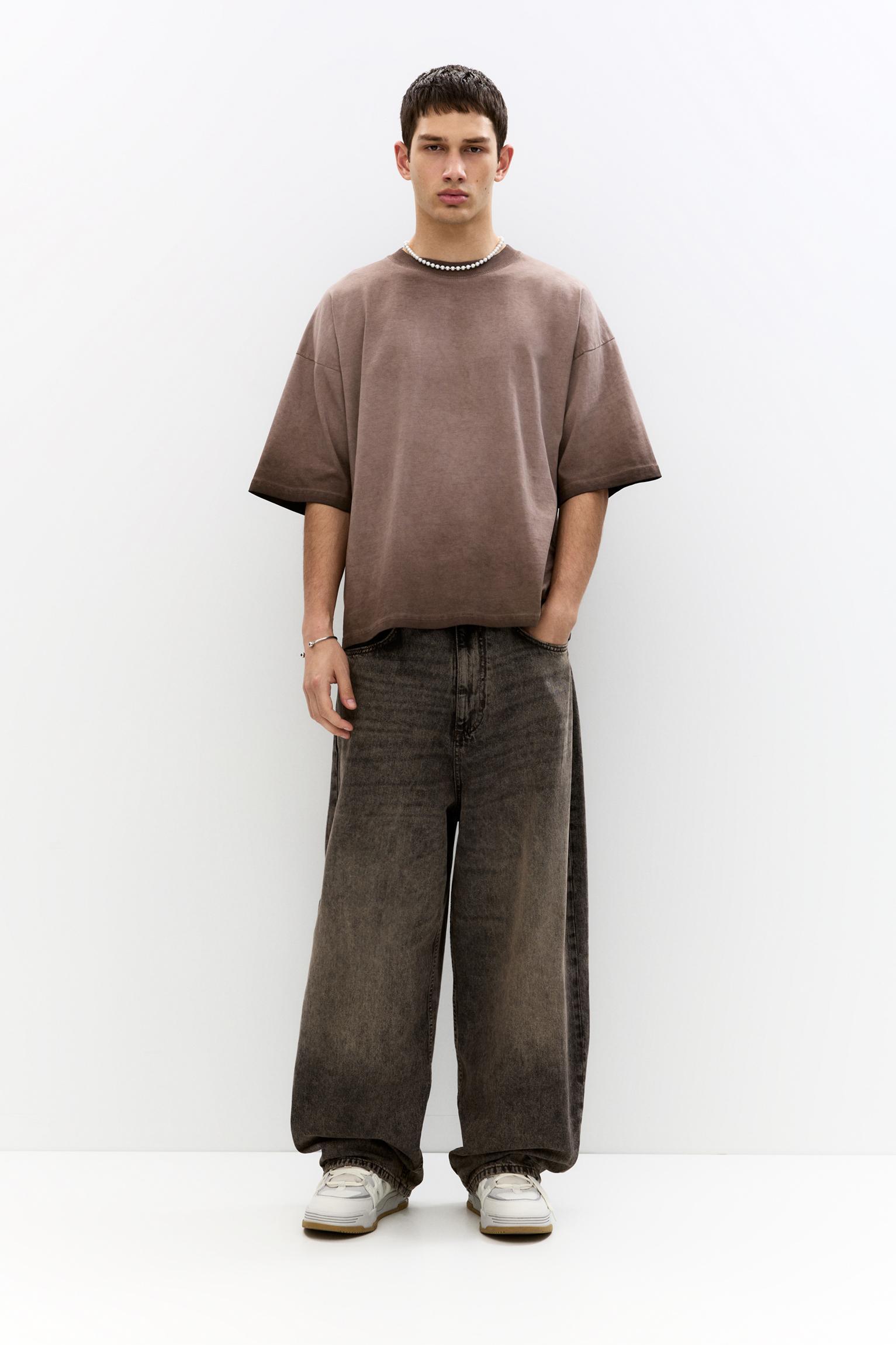 Washed effect boxy-fit T-shirt Product Image