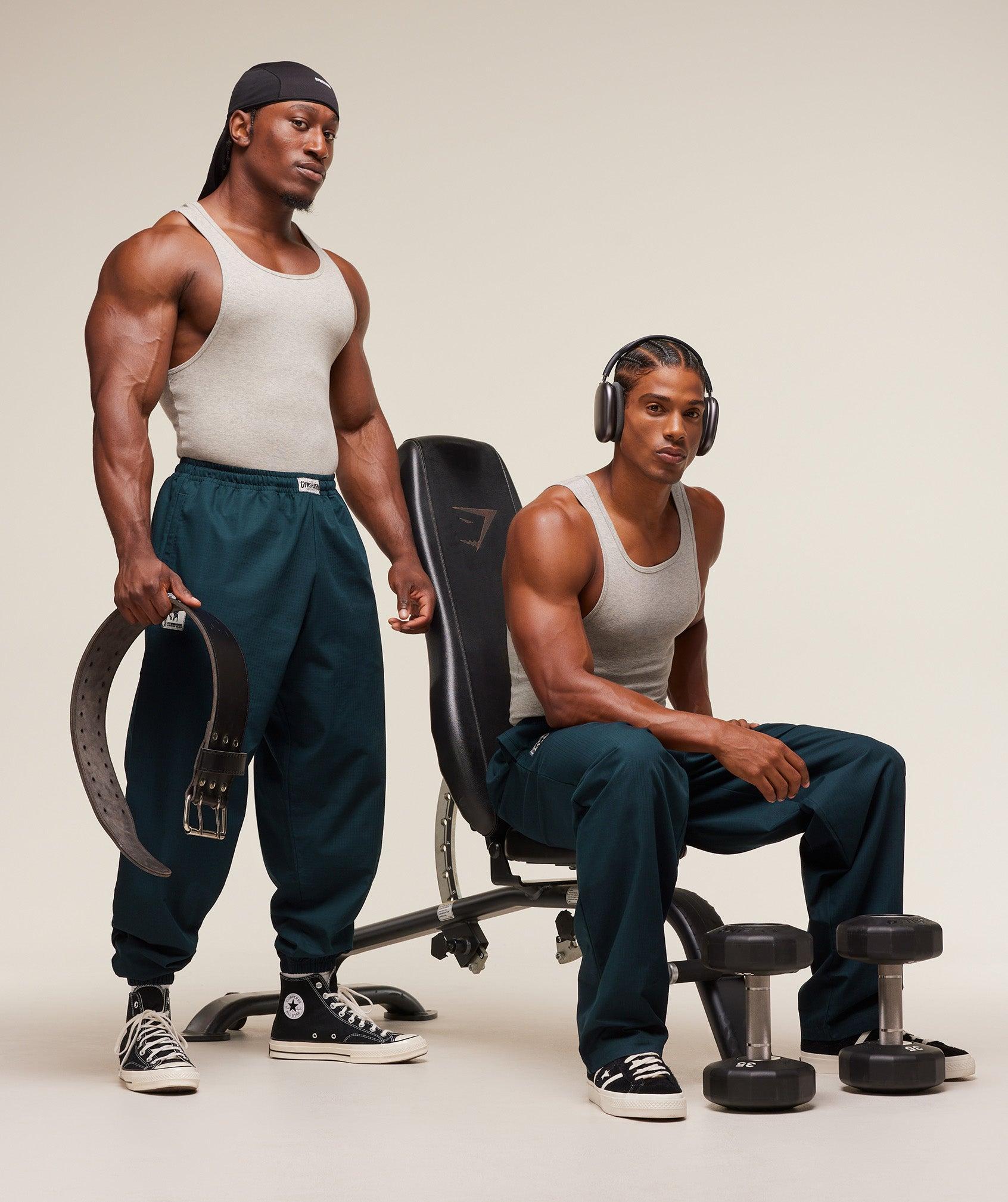 Gymshark Straight Leg Pumper Pants - Deep Petrol Blue Male Product Image