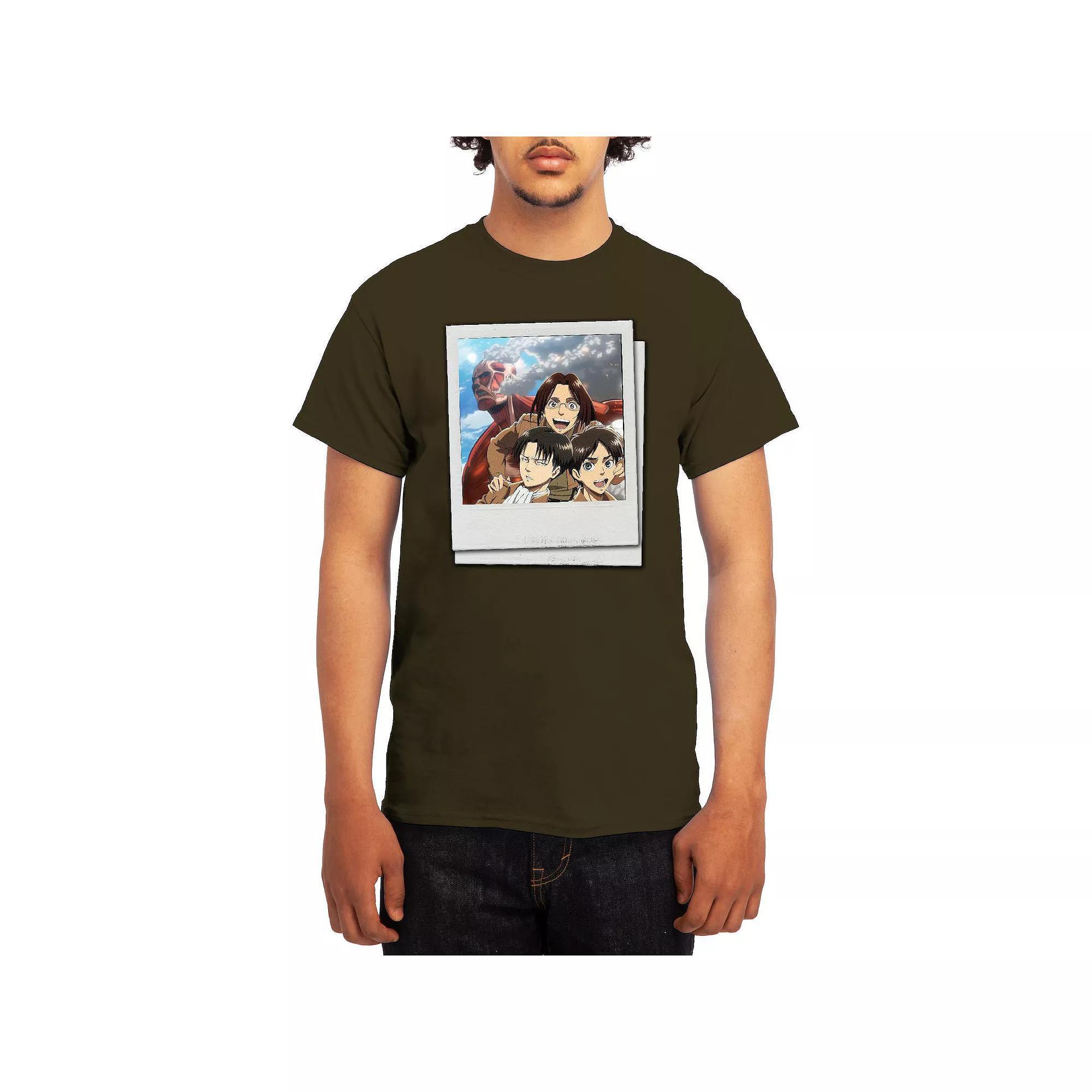 Men's Attack on Titan Group Instant Photo Tee, Boy's, Size: Large, Red Product Image