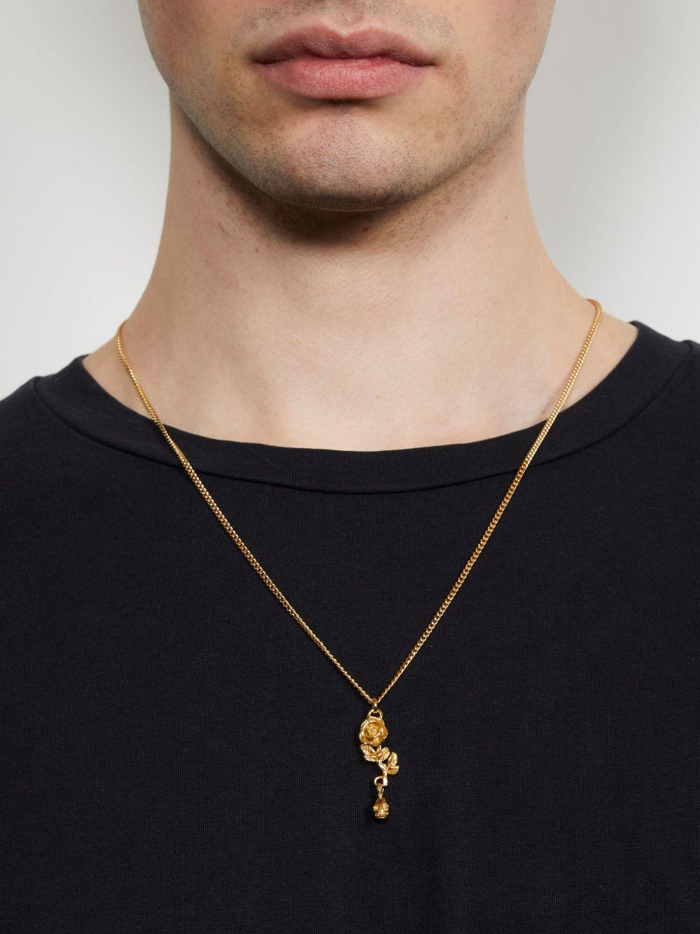 Rose & Skull pendant necklace Product Image