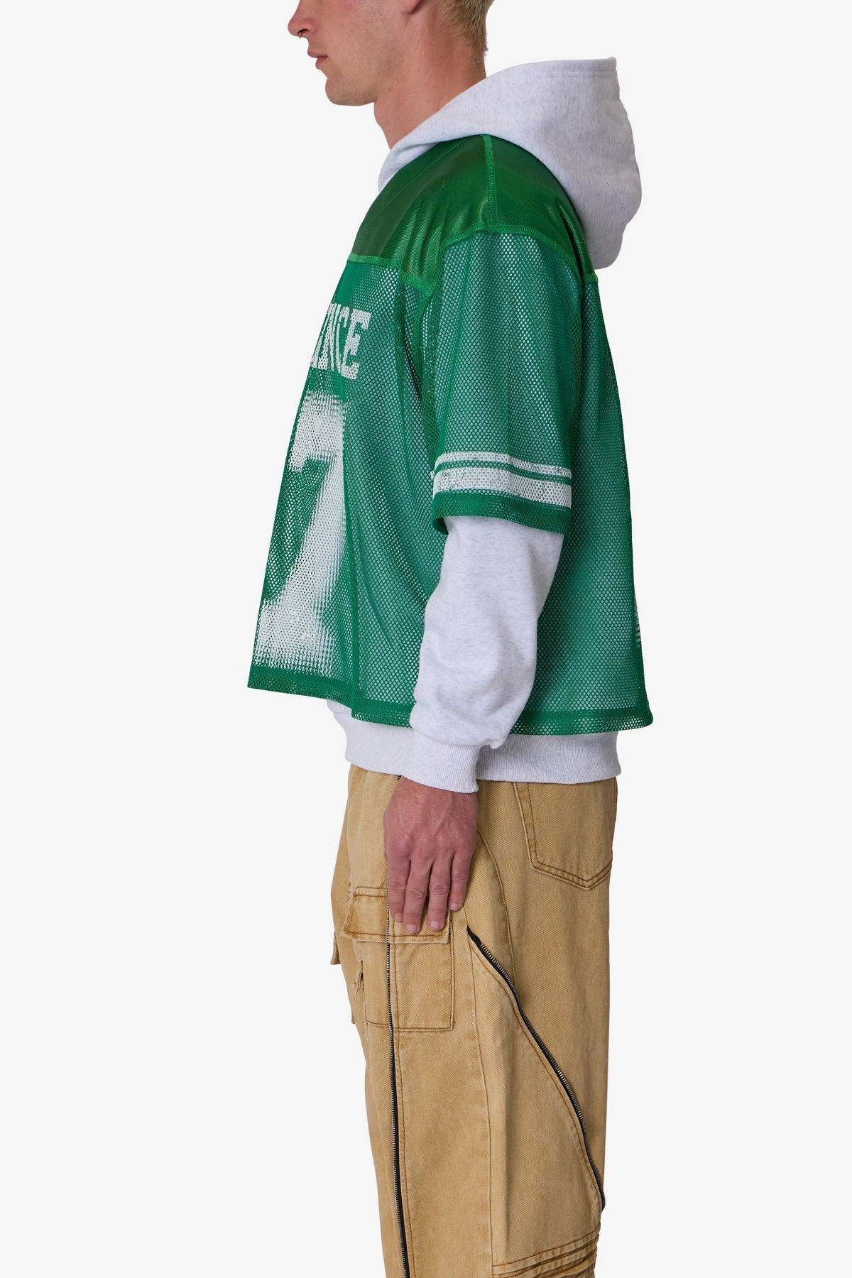 Layered Jersey Hoodie - Green Product Image