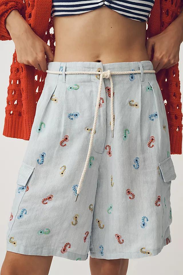 Conditions Apply Wallis Linen Blend Bermuda Shorts Product Image