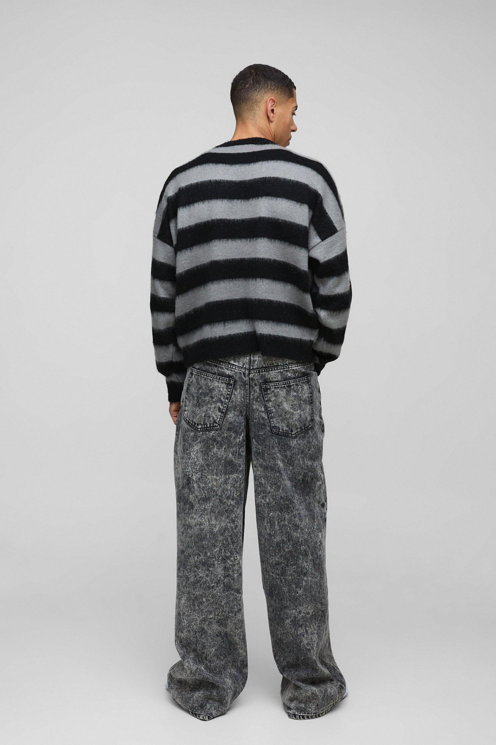 Parachute Rigid Acid Wash Denim Jeans | boohooMAN USA Product Image