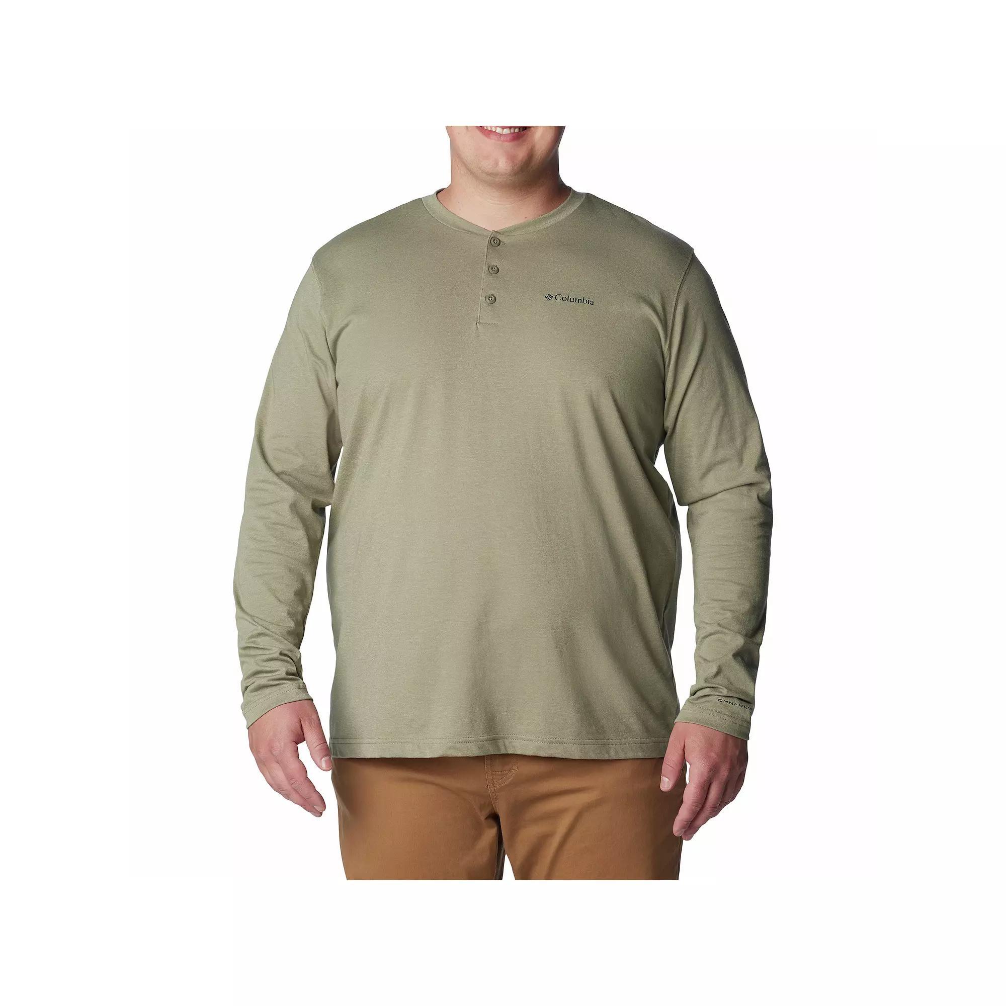 Big & Tall Columbia Thistletown Hills Henley Tee, Men's, Size: XL Tall, Stone Green Product Image