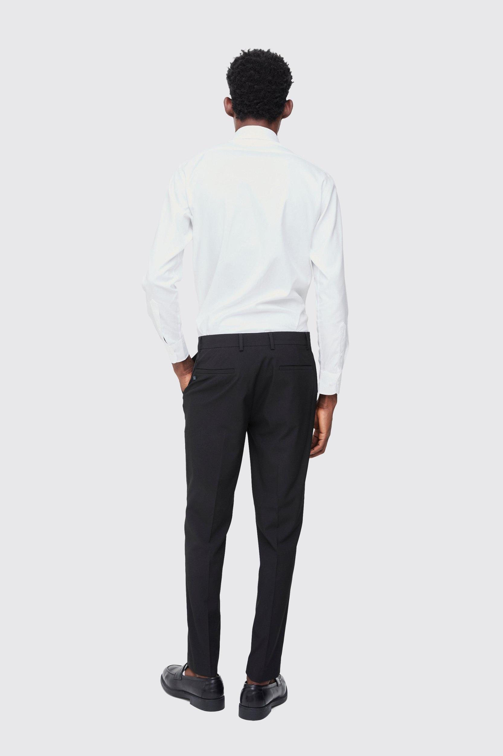 Fixed Waist Slim Pintuck Tailored Pants | boohooMAN USA Product Image