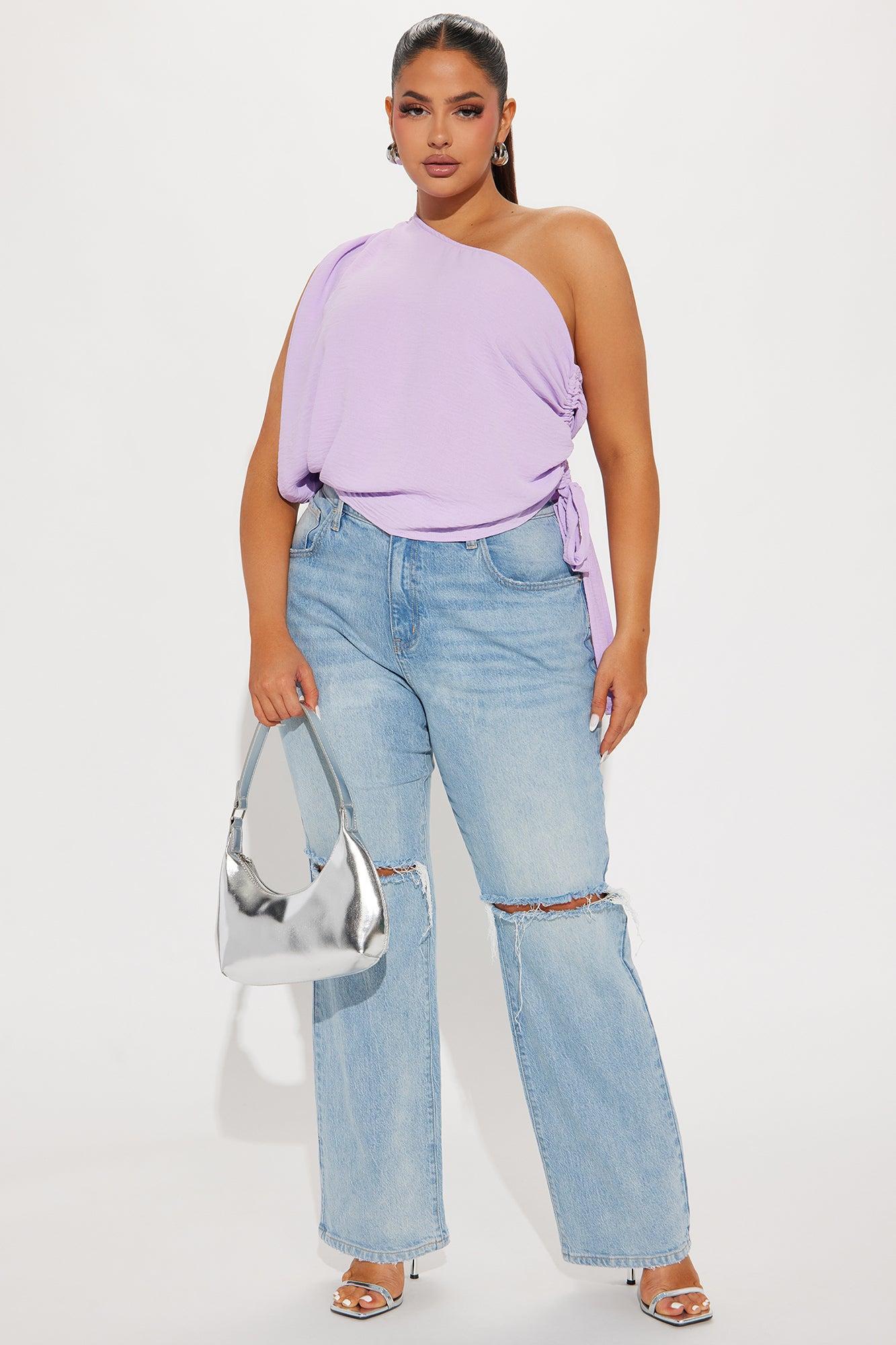 Sweetest Touch Blouse Top - Lavender Product Image