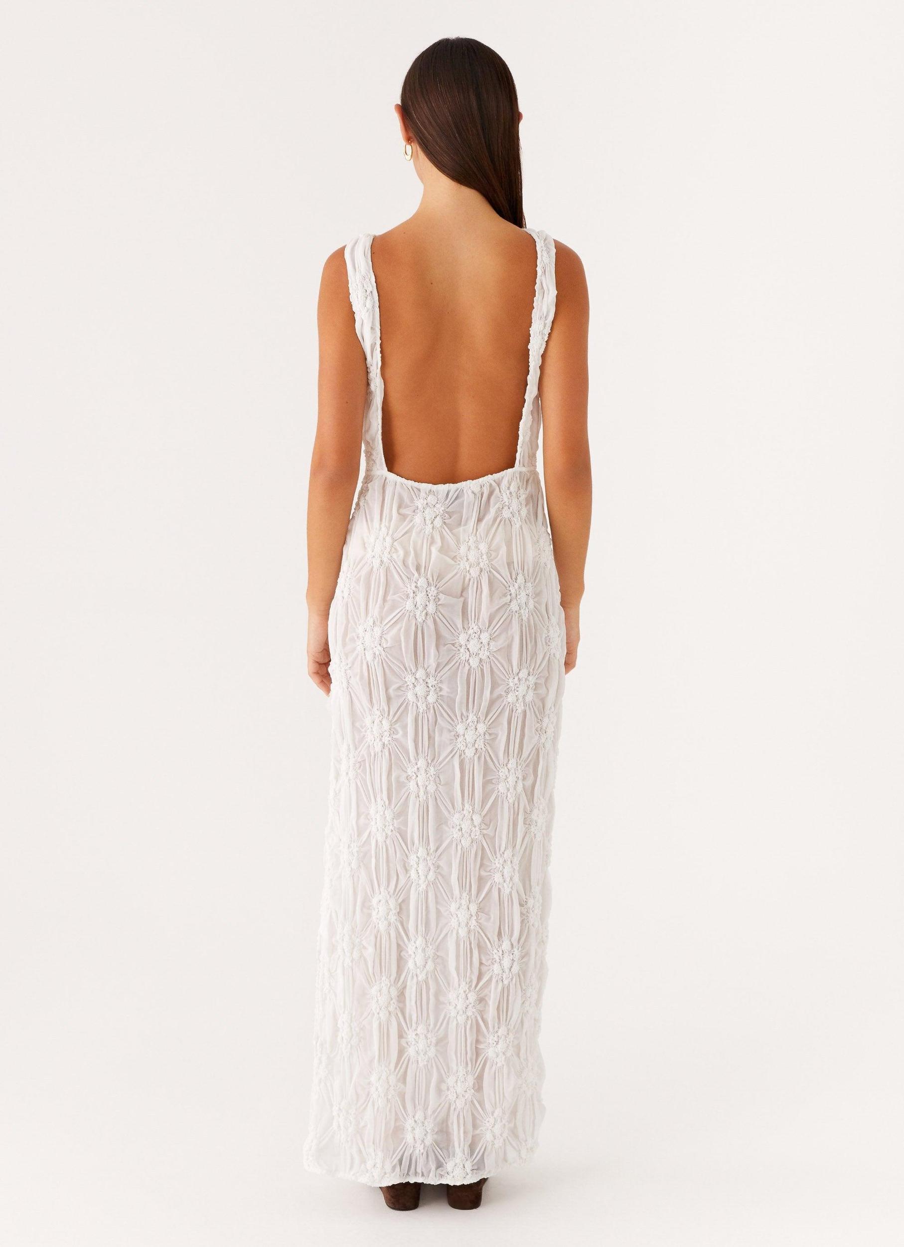 Briar Backless Maxi Dress - Ivory Product Image