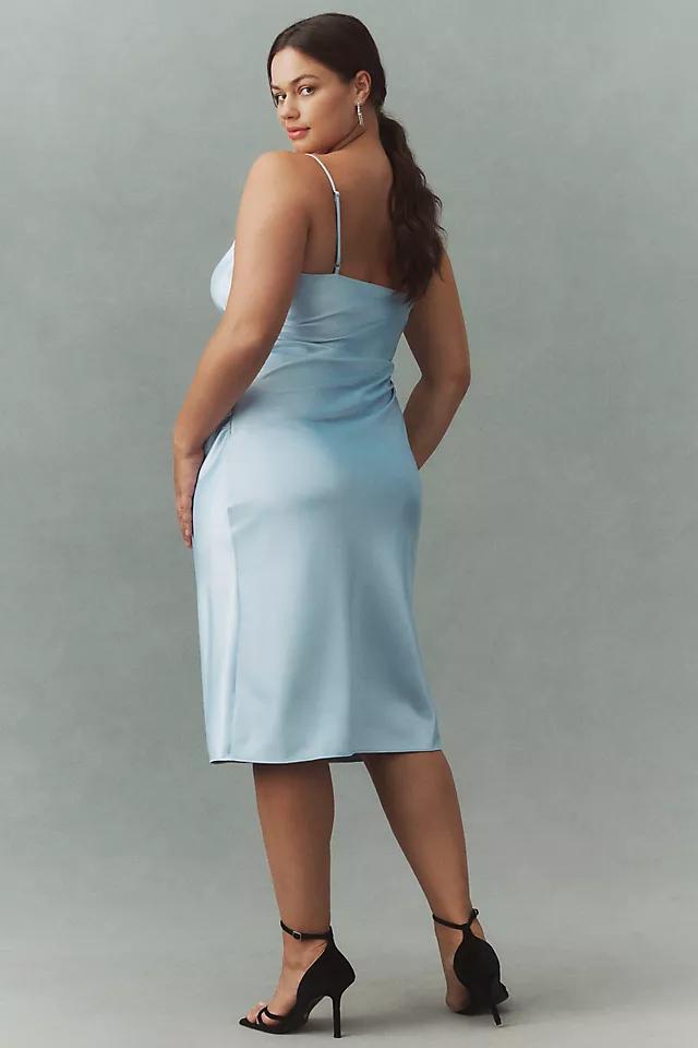 BHLDN Emery Square-Neck Stretch Satin Midi Dress Product Image
