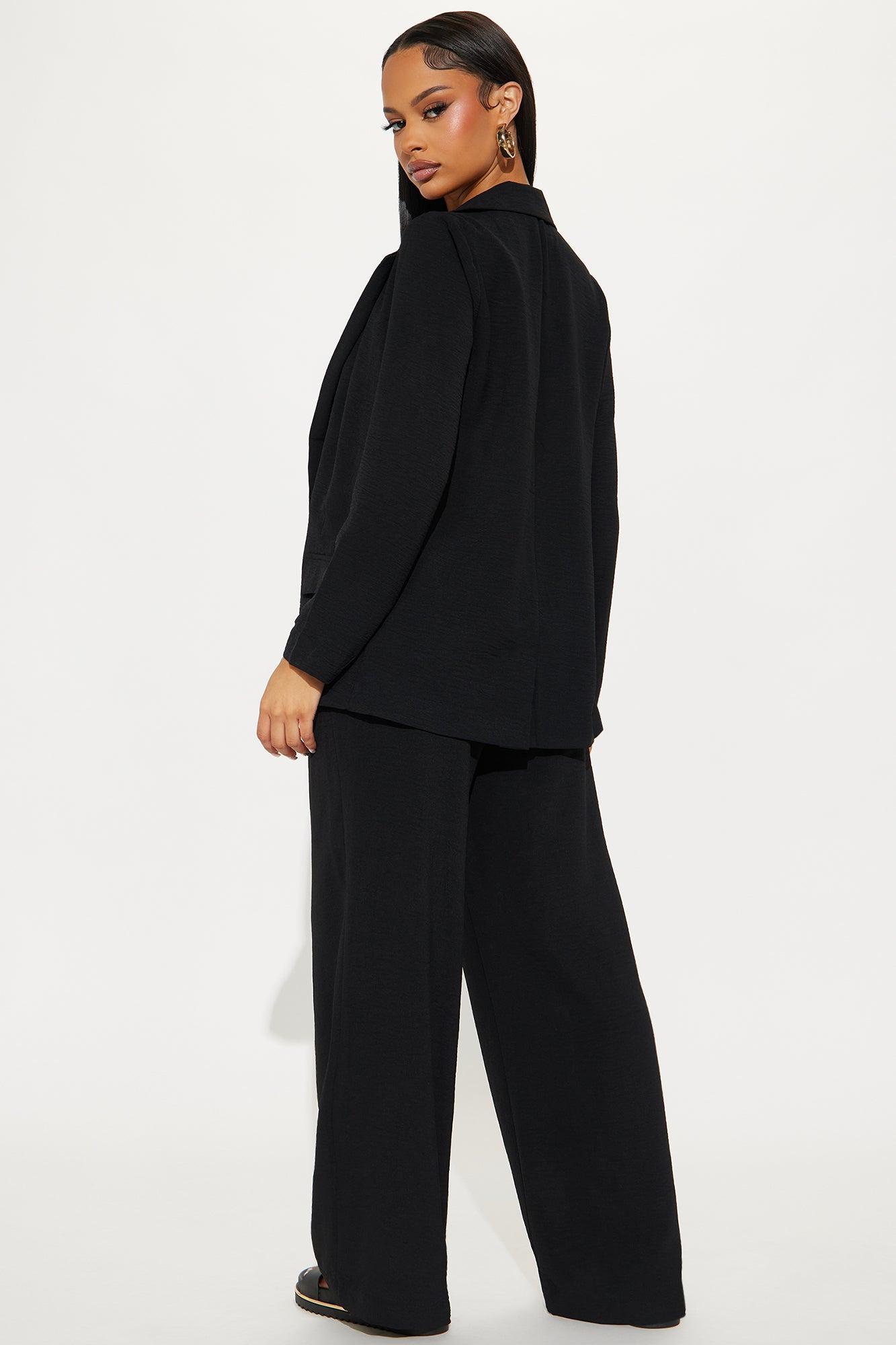 Level Up Blazer Pant Set - Black Product Image