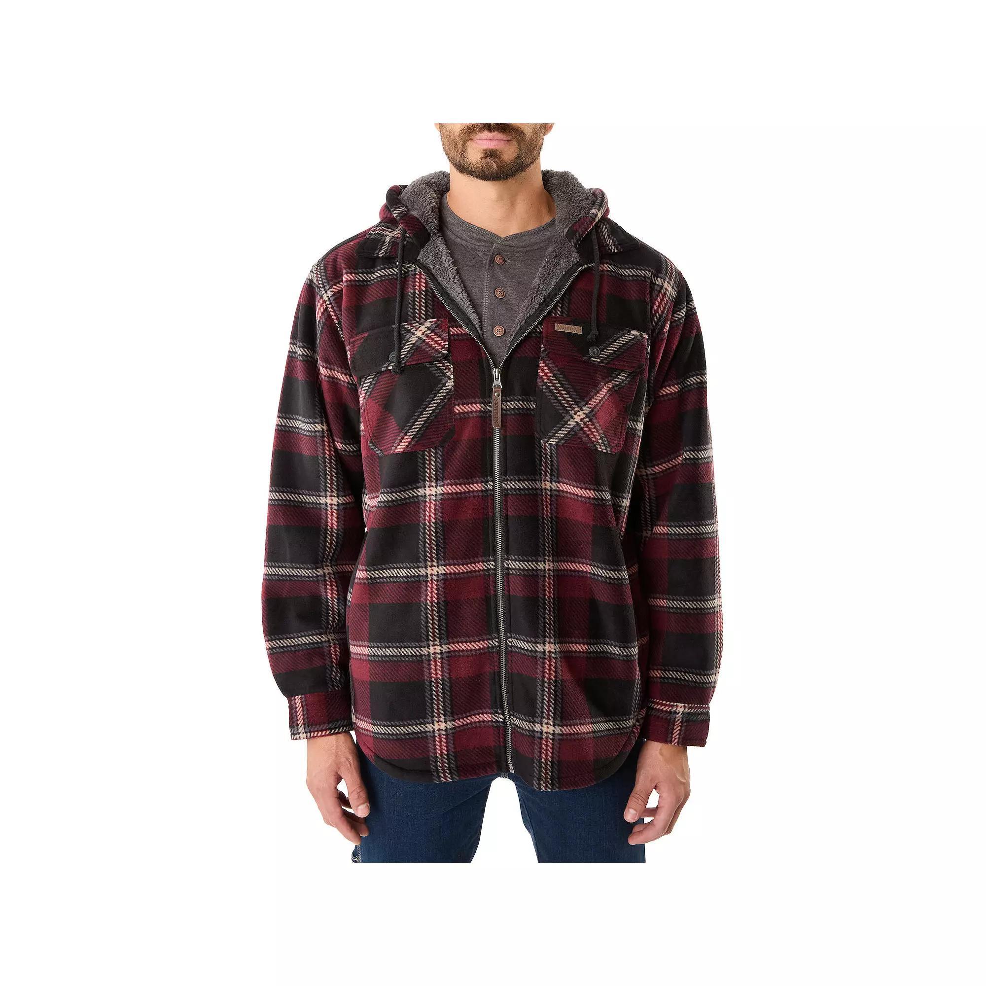 Men's Smith's Workwear Sherpa-Lined Microfleece Shirt-Jacket, Size: XL, Blue 467 Product Image