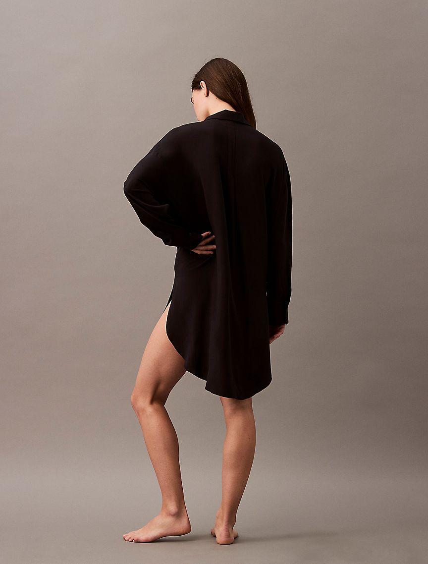 Woven Viscose Relaxed Shirt Dress Product Image