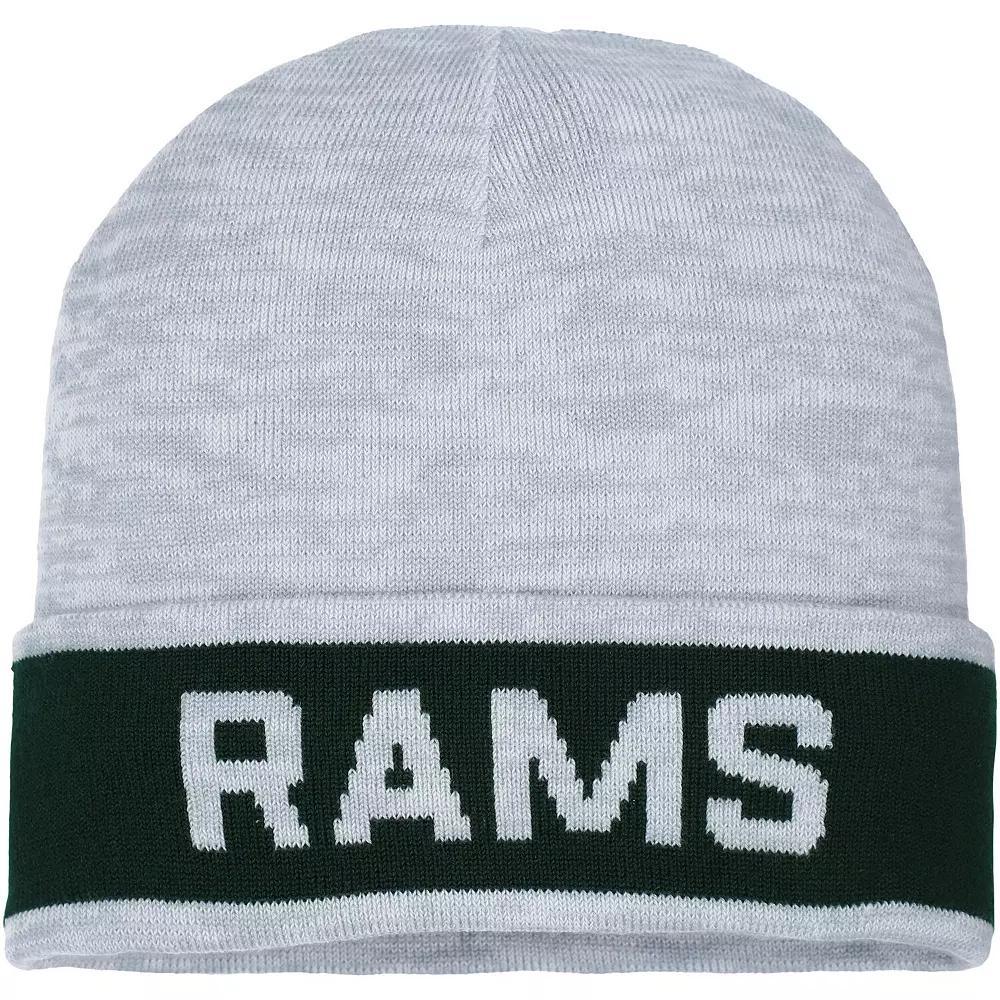 Men's Under Armour  Gray Colorado State Rams Jacquard Cuffed Knit Hat, Grey Product Image
