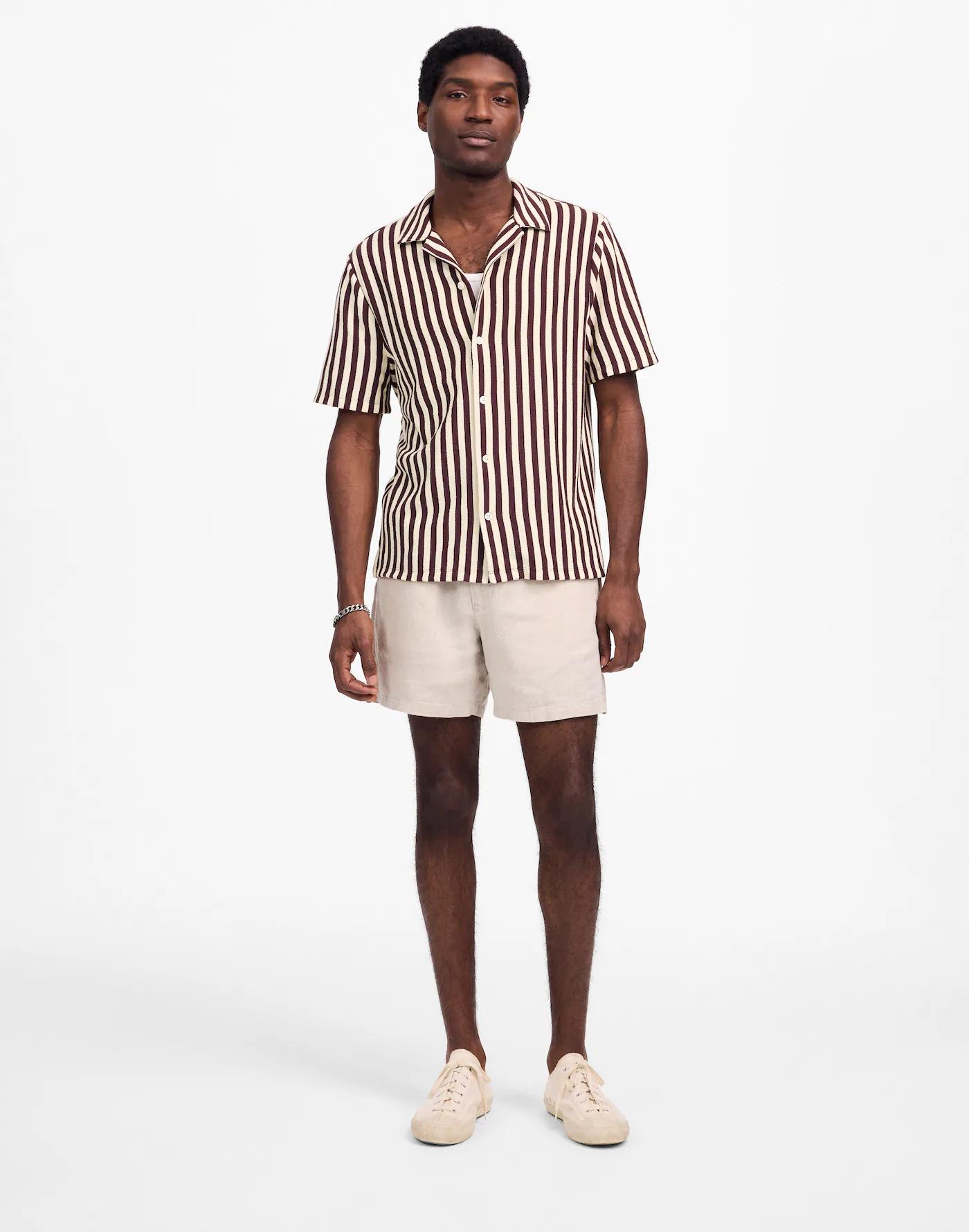 The Textured Knit Camp-Collar Shirt Product Image