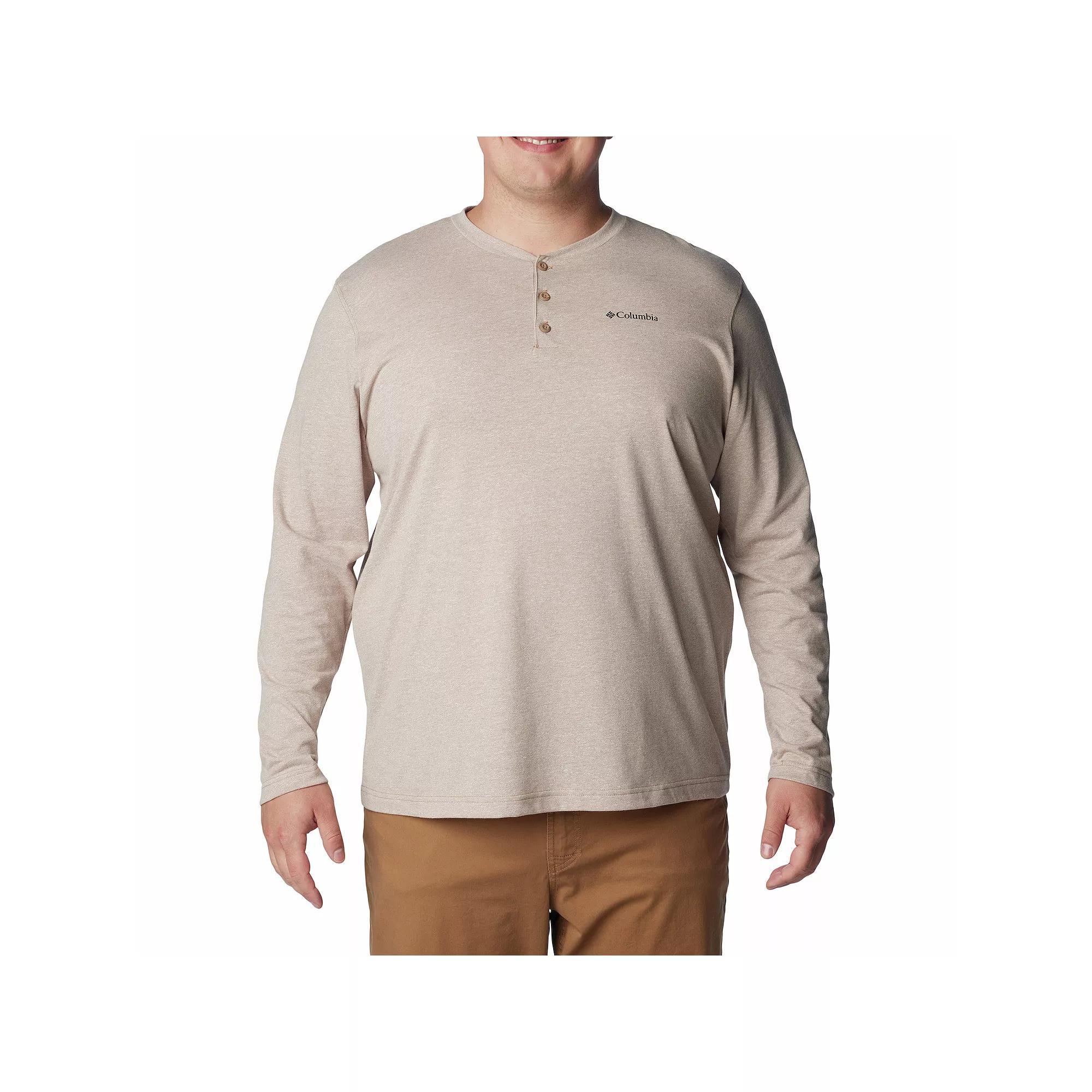 Men's Columbia Thistletown Hills™ Henley Top, Size: Small, Chalk Grey Product Image
