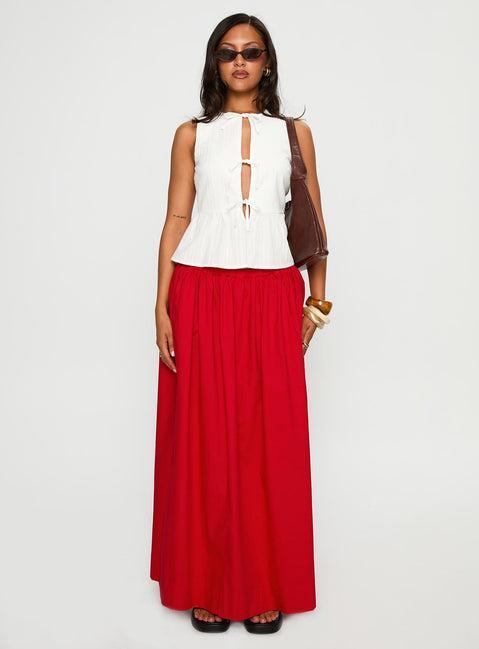 Rosellah Tie Up Top White Product Image