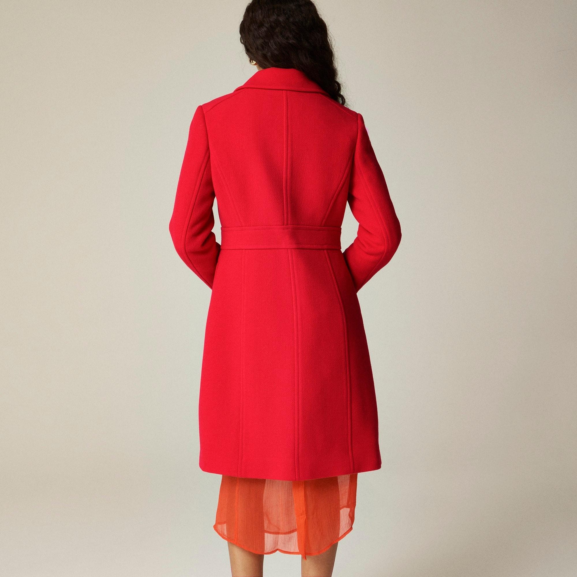 New lady day topcoat in Italian double-cloth wool blend Product Image