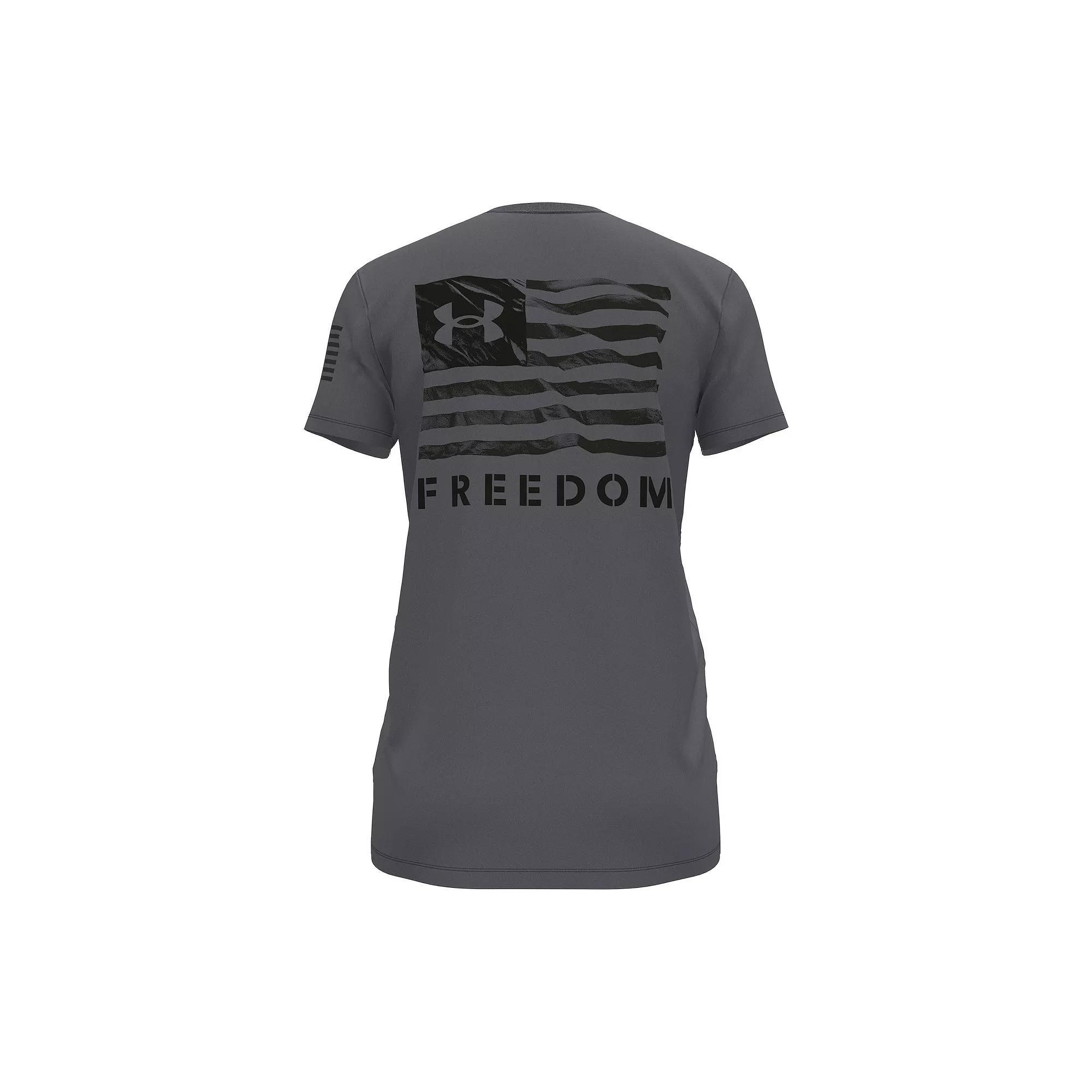 Women's Under Armour Freedom Banner Graphic Tee, Size: XL, Castlerock Product Image