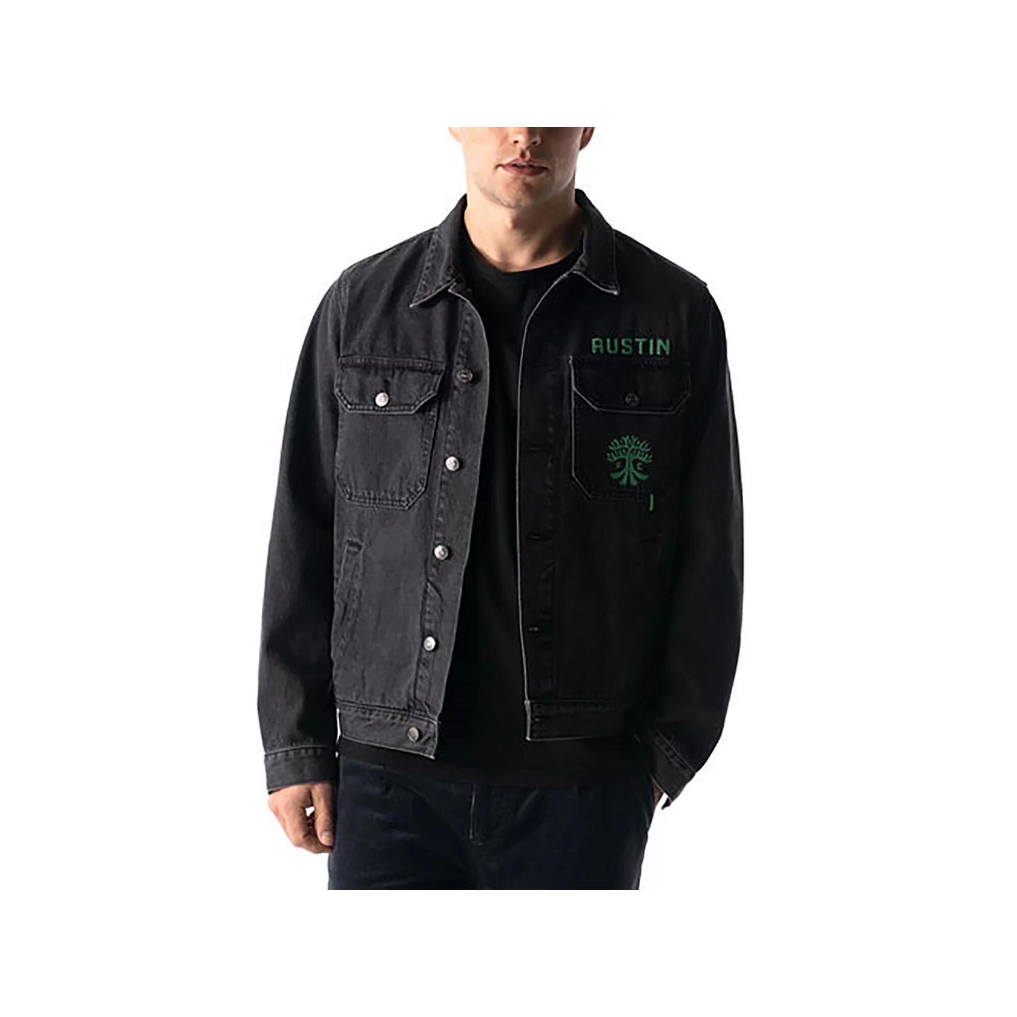 Men's The Wild Collective Black Austin FC Denim Button-Up Jacket, Size: XL, Afc Black Product Image