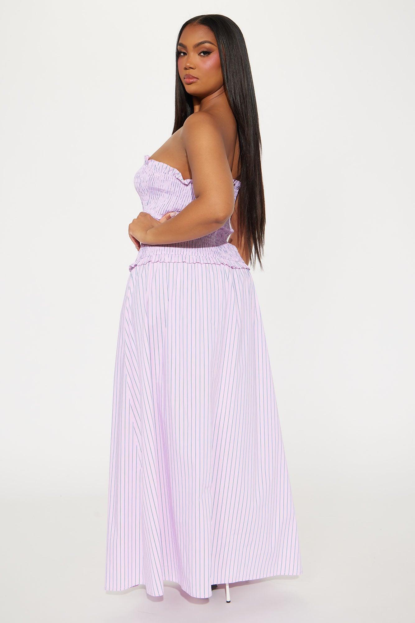 Raquel Smocked Drop Waist Maxi Dress - Pink/combo Product Image