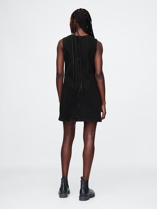 Denim Mini Shift Dress Product Image