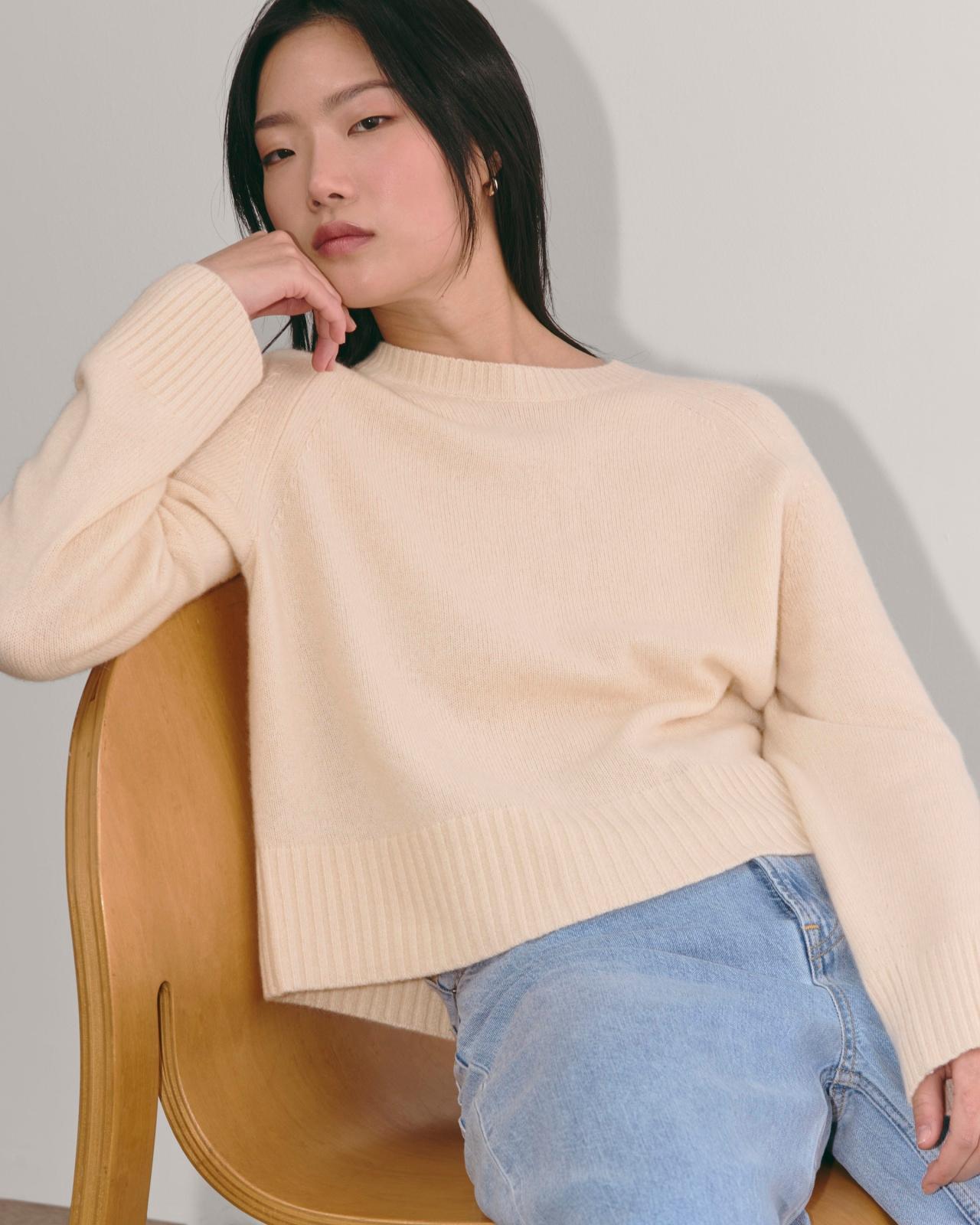 The Boxy Crew in Cashmere Product Image