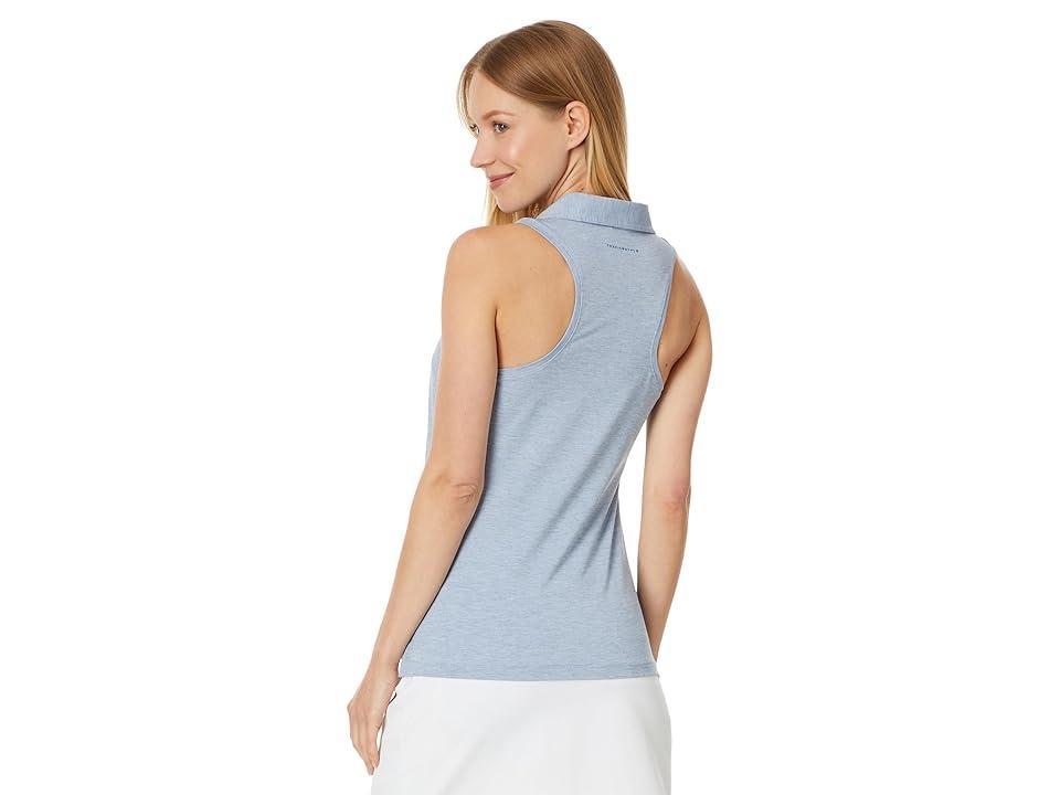 TravisMathew Featherweight Active Sleeveless Polo (Heather Jade) Women's Clothing Product Image