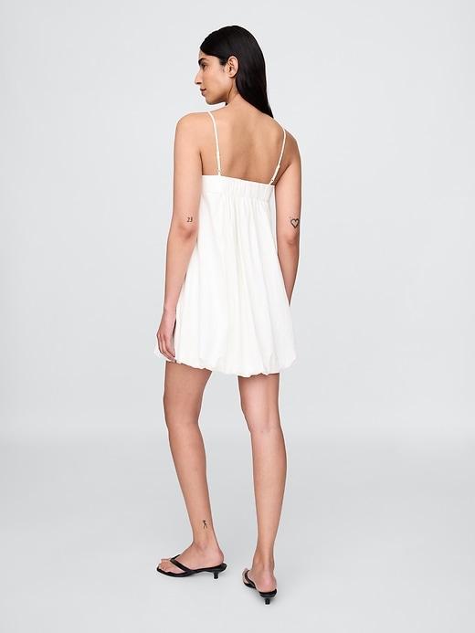 Linen-Blend Mini Bubble Dress Product Image
