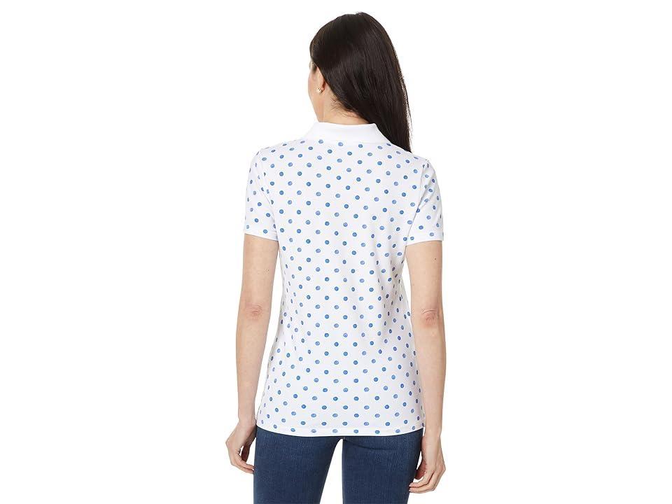 Tommy Hilfiger Short Sleeve Dot Polo (Provence Multi) Women's Clothing Product Image