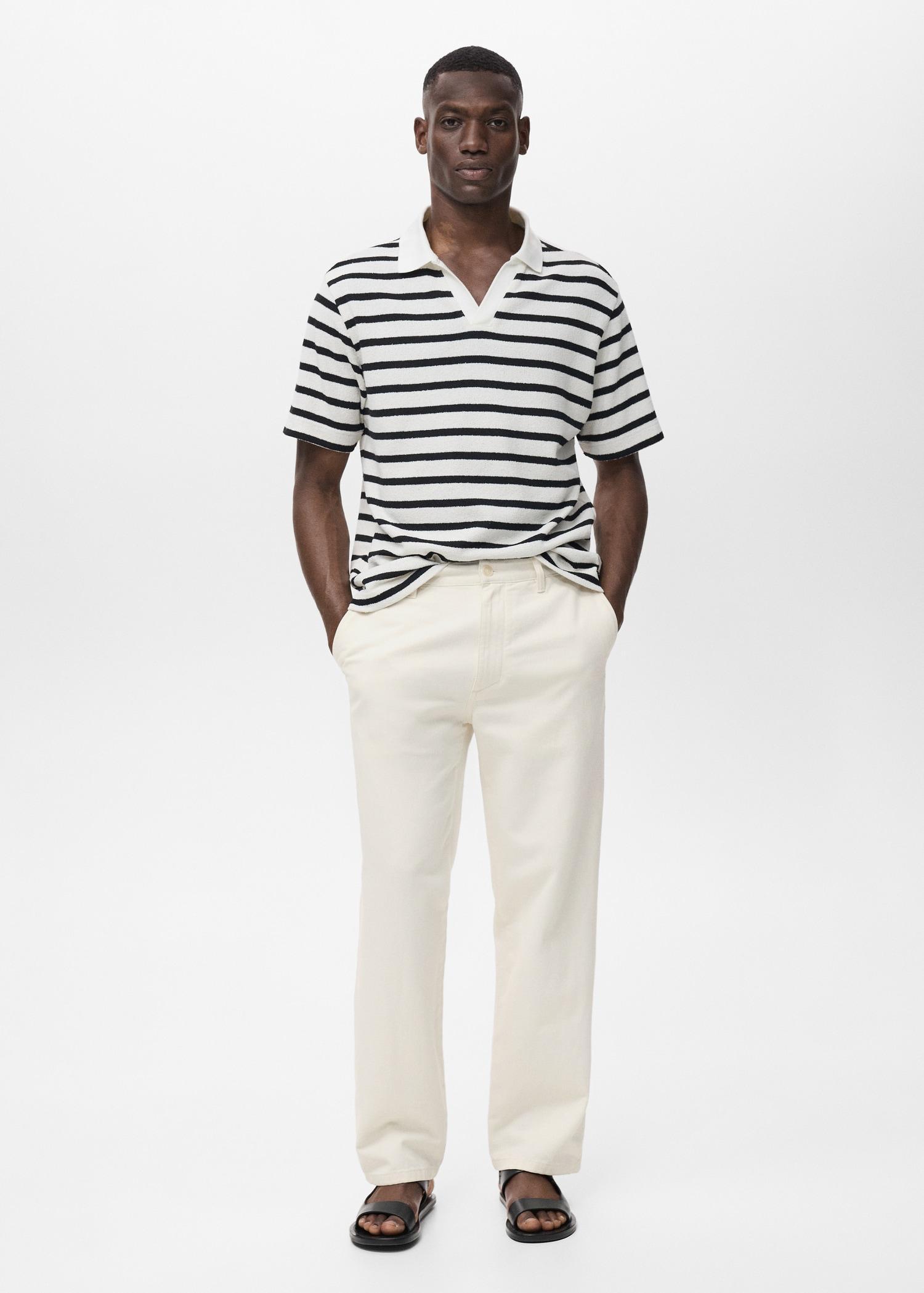 Regular-fit jeans made from a cotton-linen blend - Men | MANGO USA Product Image