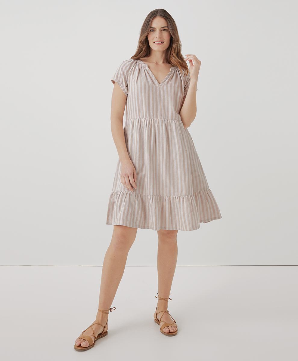 Pact Womens Coastal Double Gauze Throw-And-Go Dress Product Image