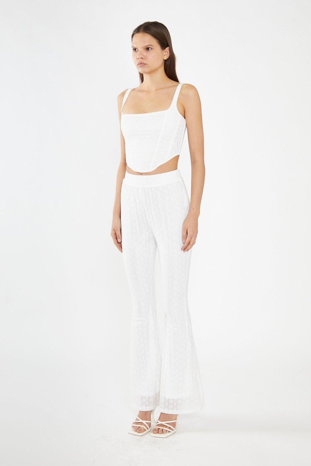 White Lace Pants Product Image