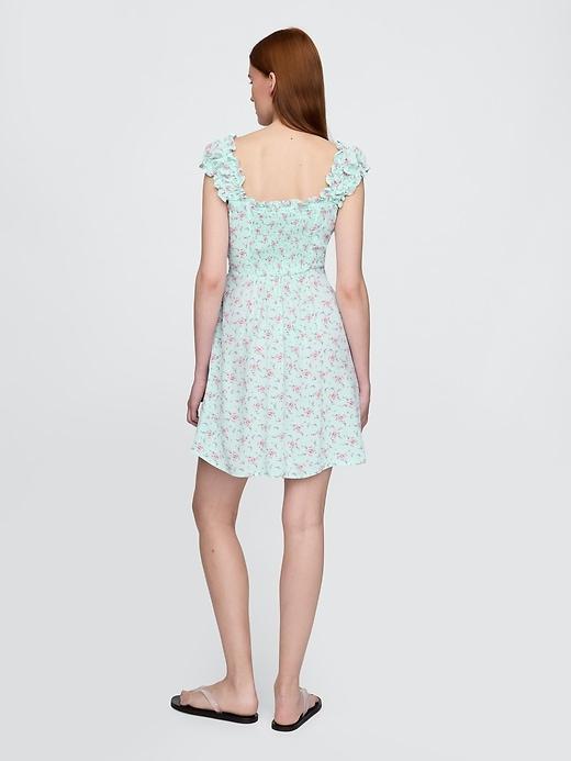 Puff-Sleeve Sweetheart Mini Dress Product Image